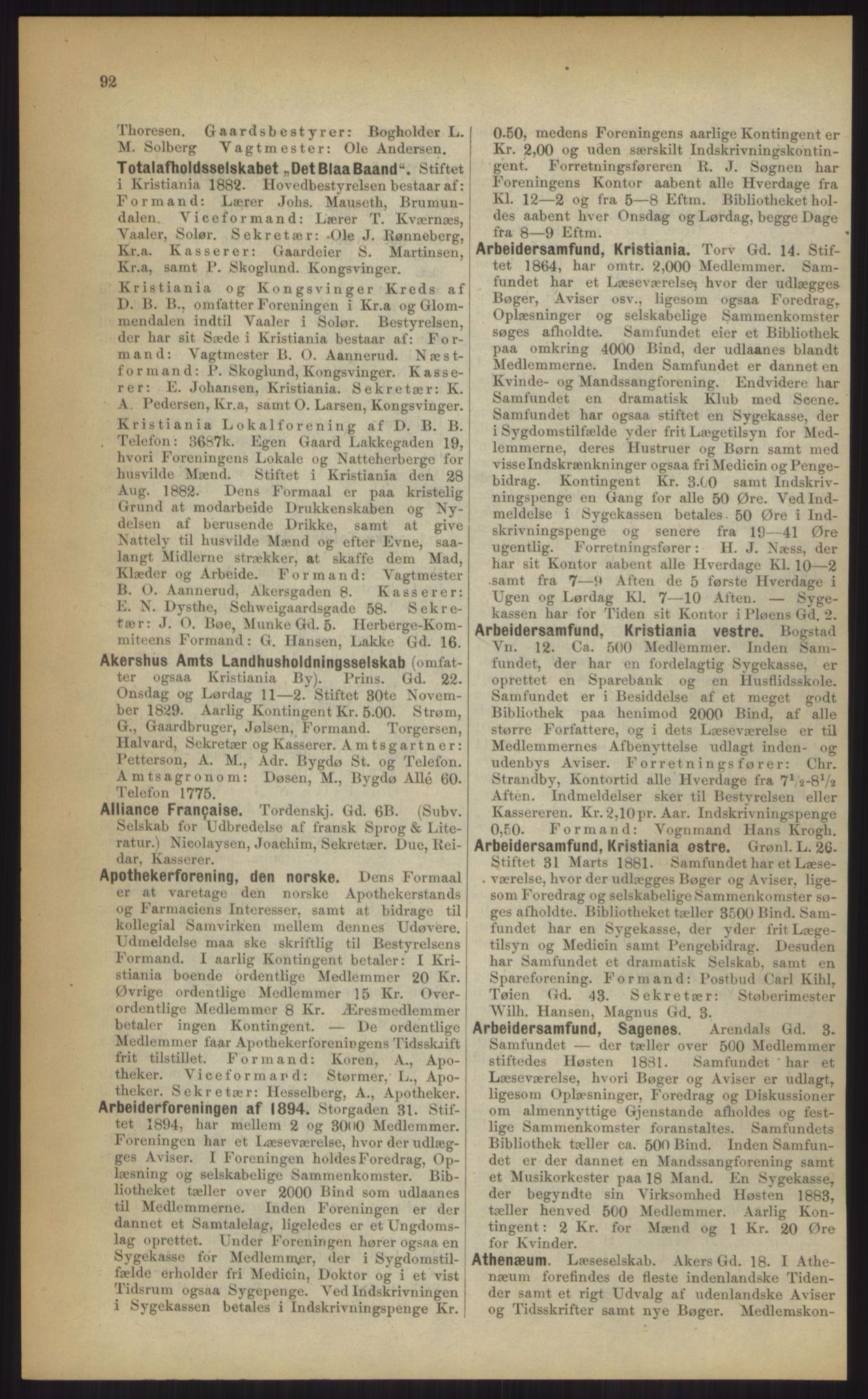 Kristiania/Oslo adressebok, PUBL/-, 1903, p. 92