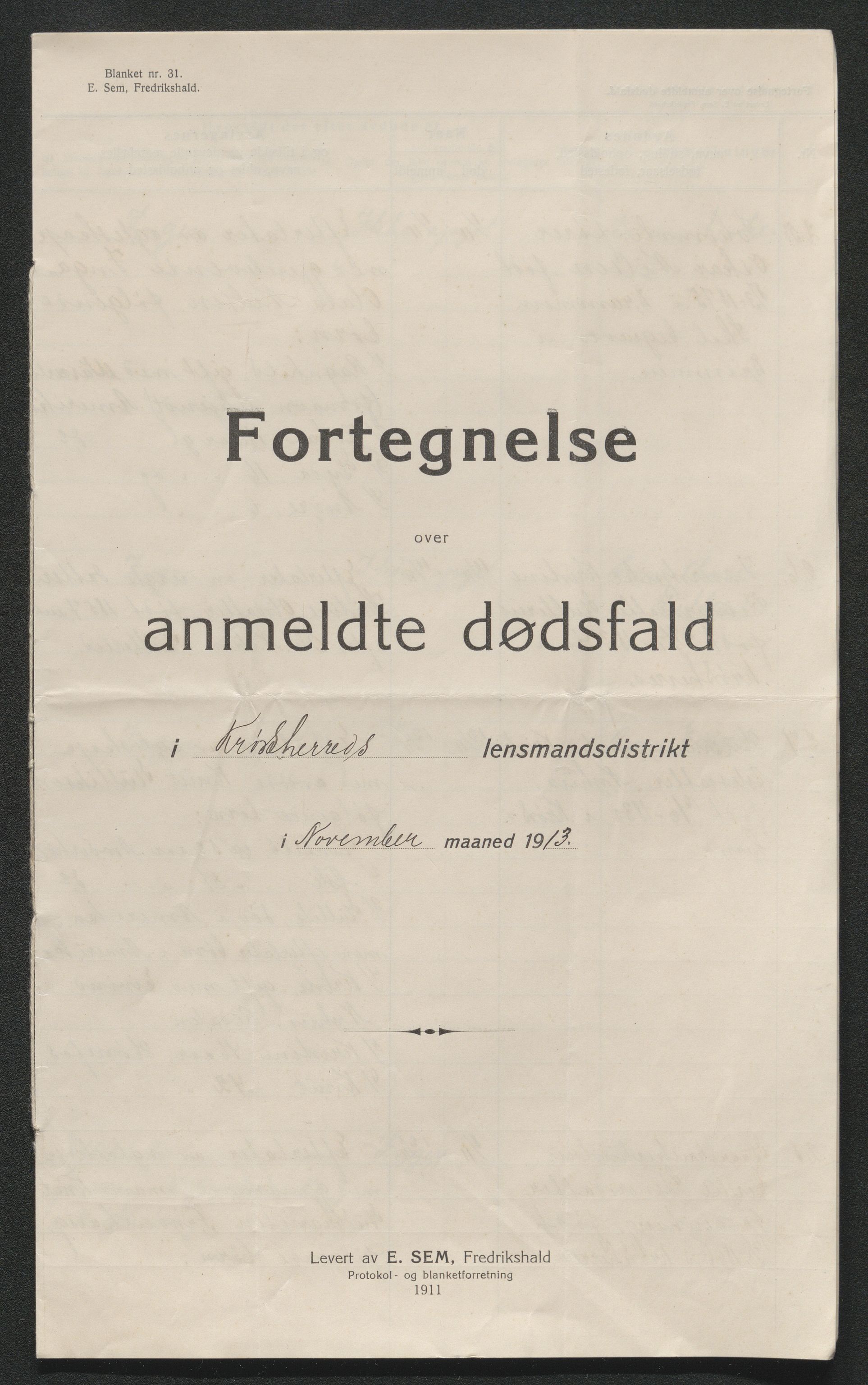 Eiker, Modum og Sigdal sorenskriveri, AV/SAKO-A-123/H/Ha/Hab/L0036: Dødsfallsmeldinger, 1913, p. 291