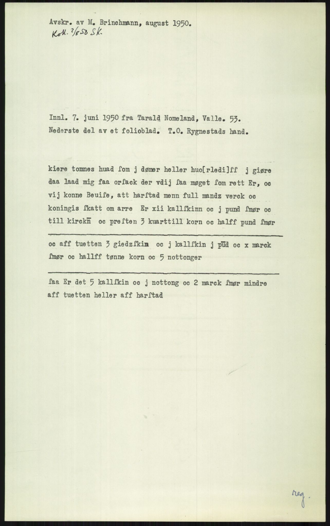 Samlinger til kildeutgivelse, Diplomavskriftsamlingen, AV/RA-EA-4053/H/Ha, p. 2905