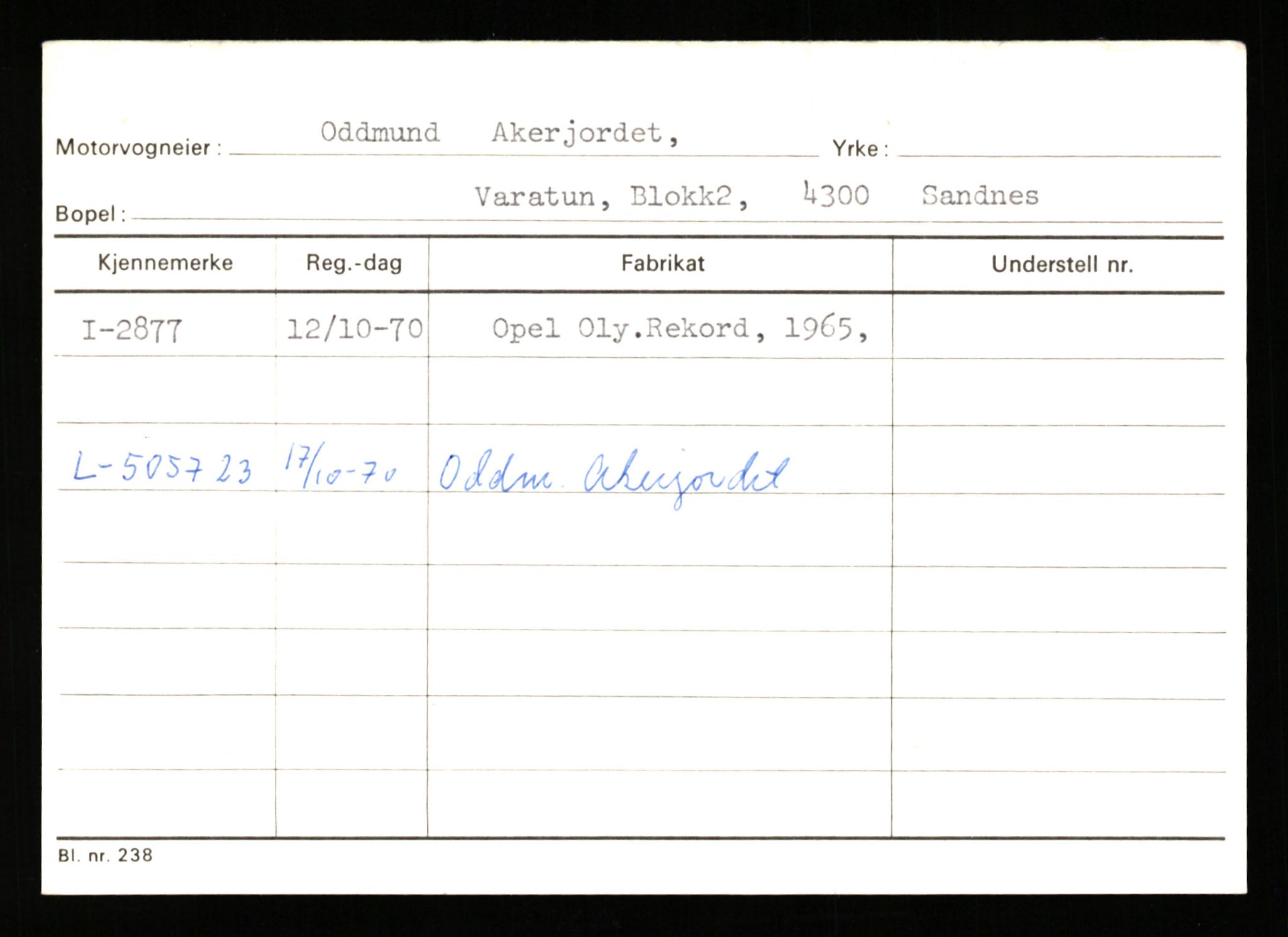 Stavanger trafikkstasjon, AV/SAST-A-101942/0/G/L0001: Registreringsnummer: 0 - 5782, 1930-1971, p. 1939