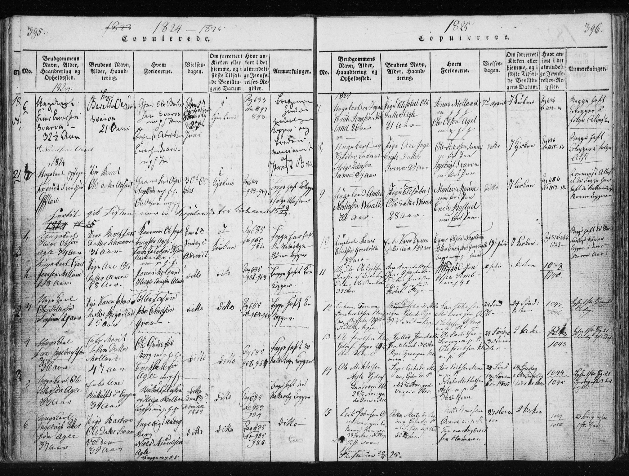 Ministerialprotokoller, klokkerbøker og fødselsregistre - Nord-Trøndelag, SAT/A-1458/749/L0469: Parish register (official) no. 749A03, 1817-1857, p. 395-396