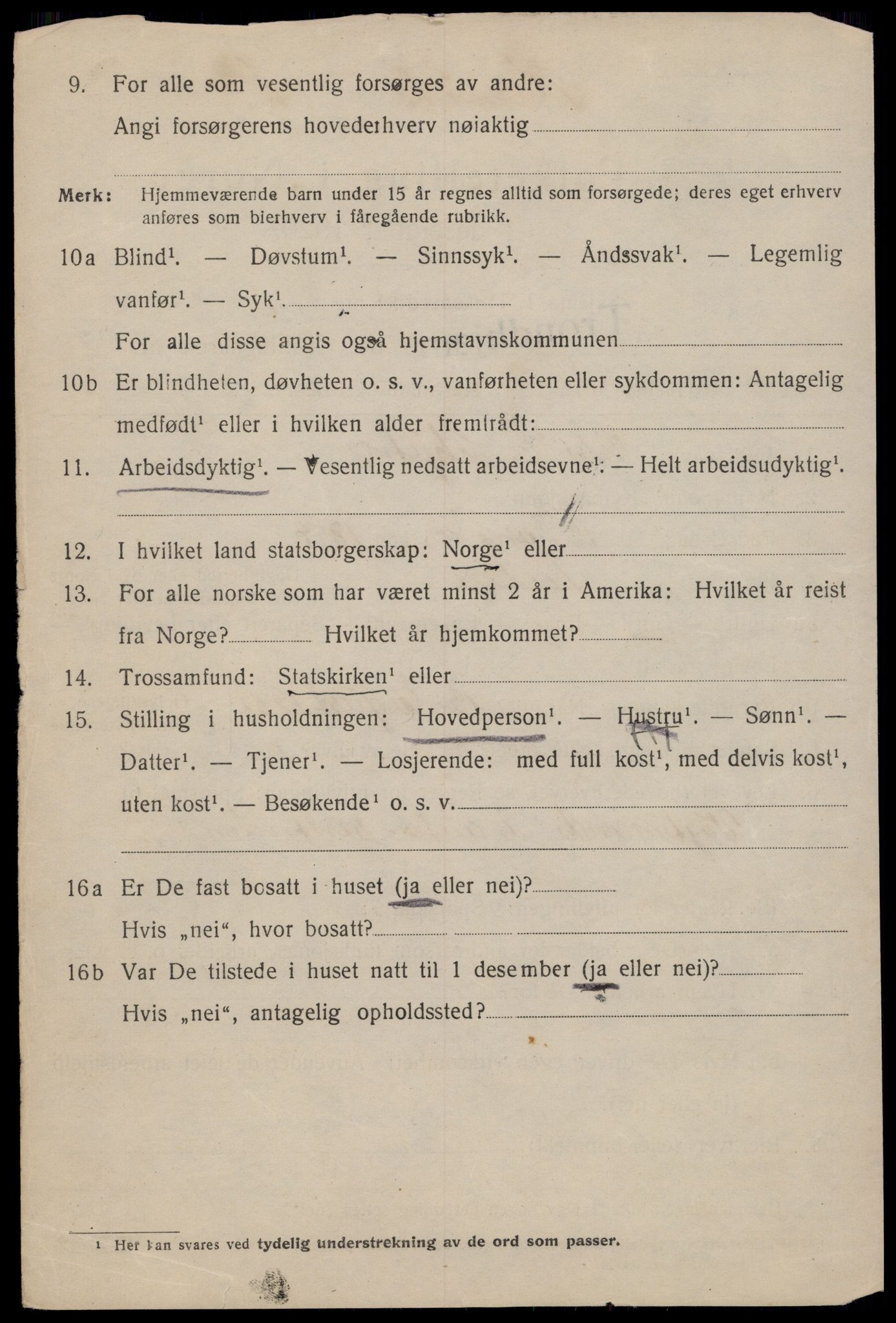 SAT, 1920 census for Trondheim, 1920, p. 43719