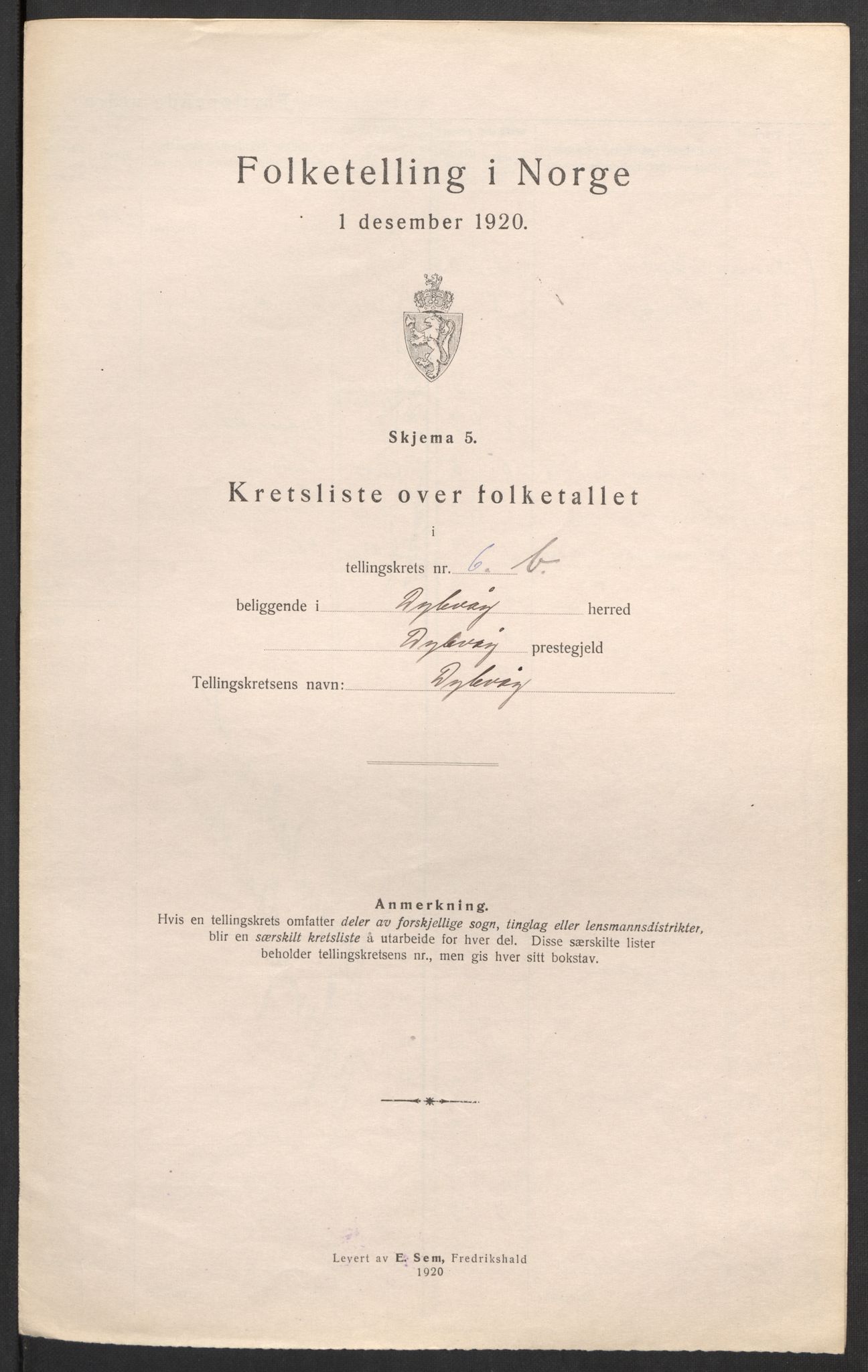 SAK, 1920 census for Dypvåg, 1920, p. 33