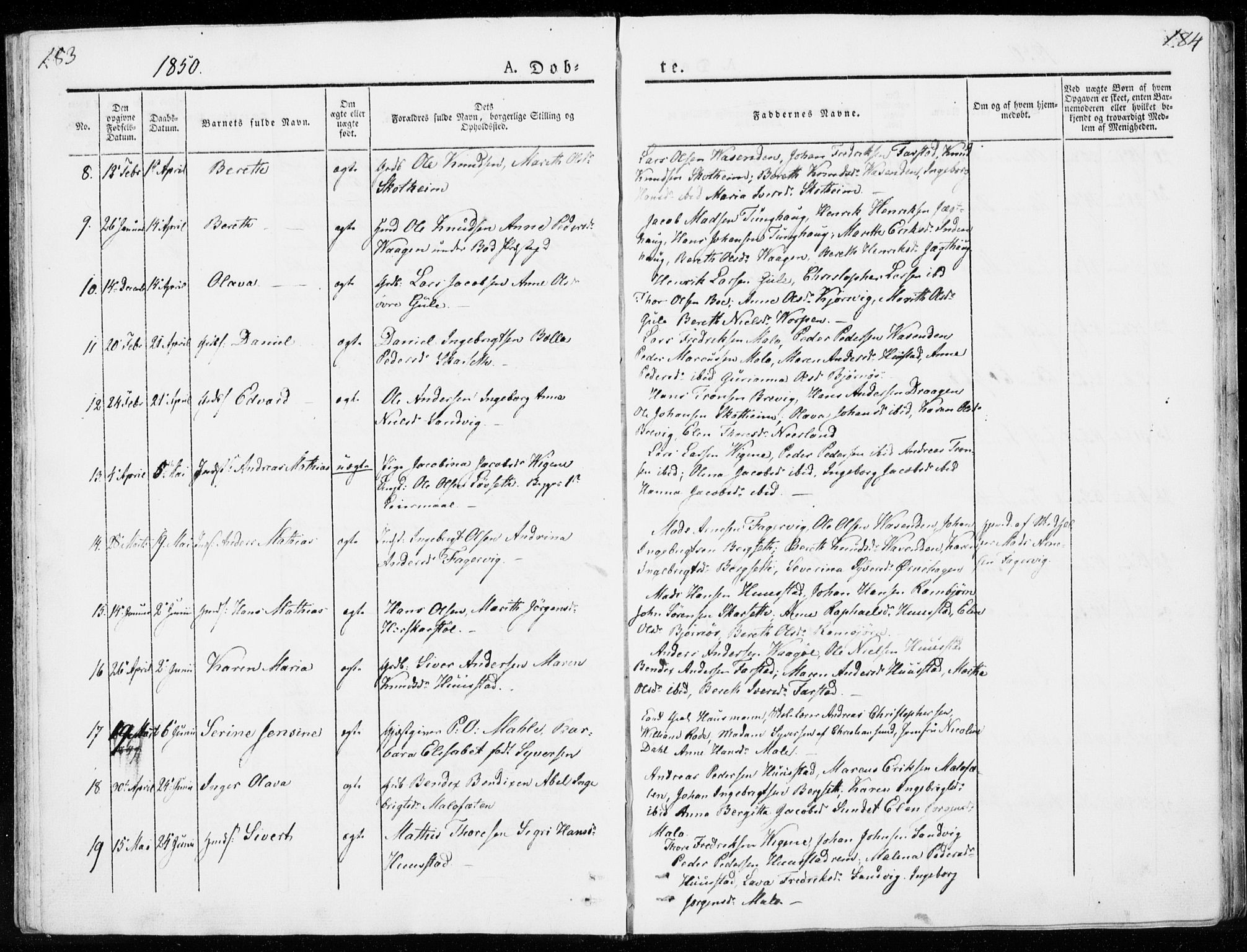 Ministerialprotokoller, klokkerbøker og fødselsregistre - Møre og Romsdal, AV/SAT-A-1454/566/L0766: Parish register (official) no. 566A05, 1842-1851, p. 183-184