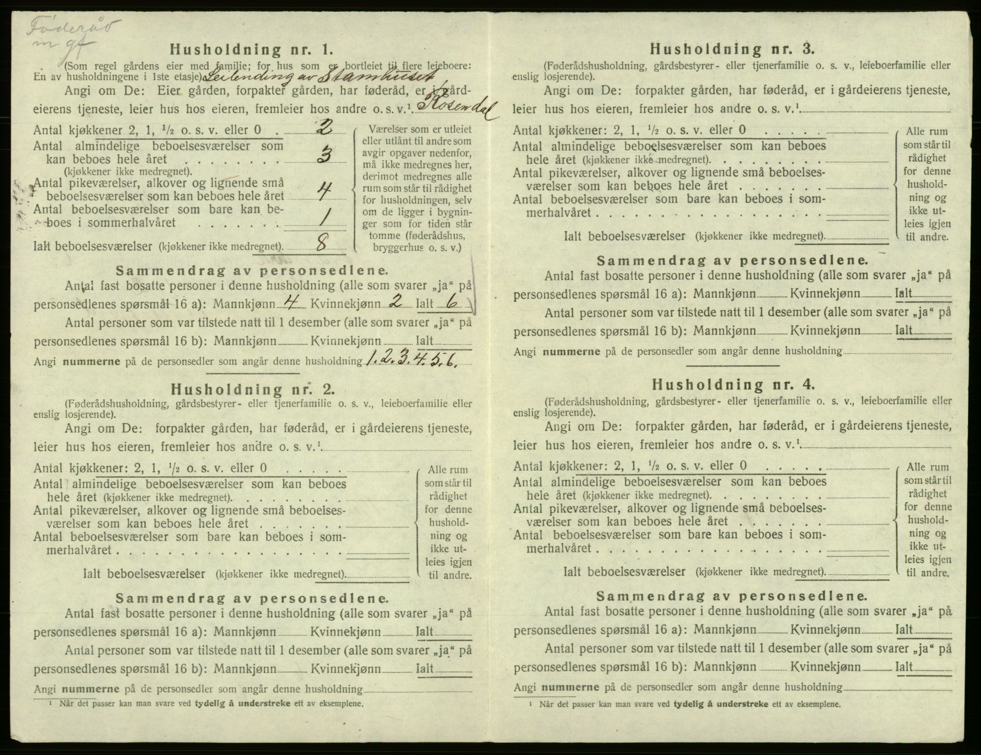 SAB, 1920 census for Strandvik, 1920, p. 692