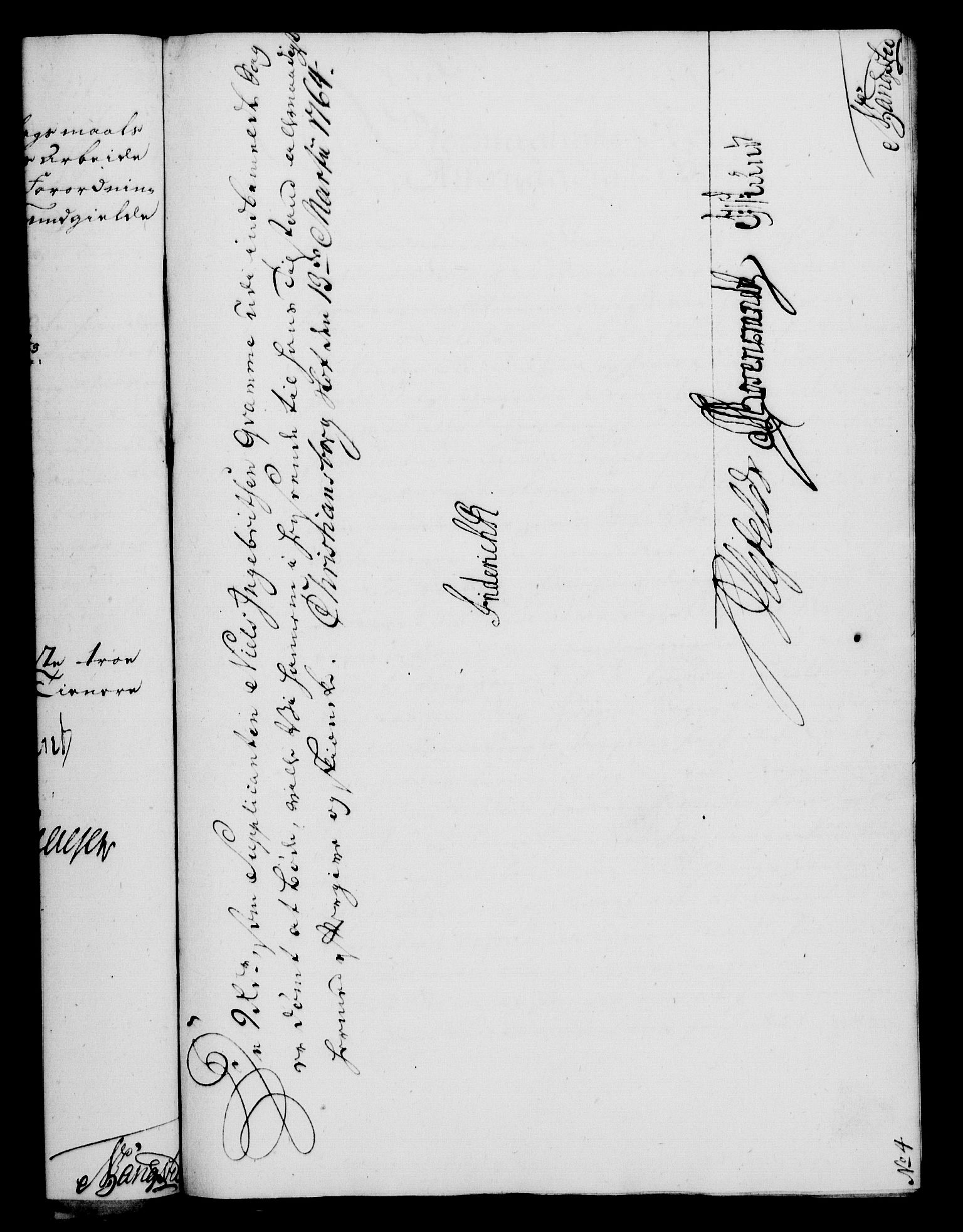Rentekammeret, Kammerkanselliet, RA/EA-3111/G/Gf/Gfa/L0046: Norsk relasjons- og resolusjonsprotokoll (merket RK 52.46), 1764, p. 90
