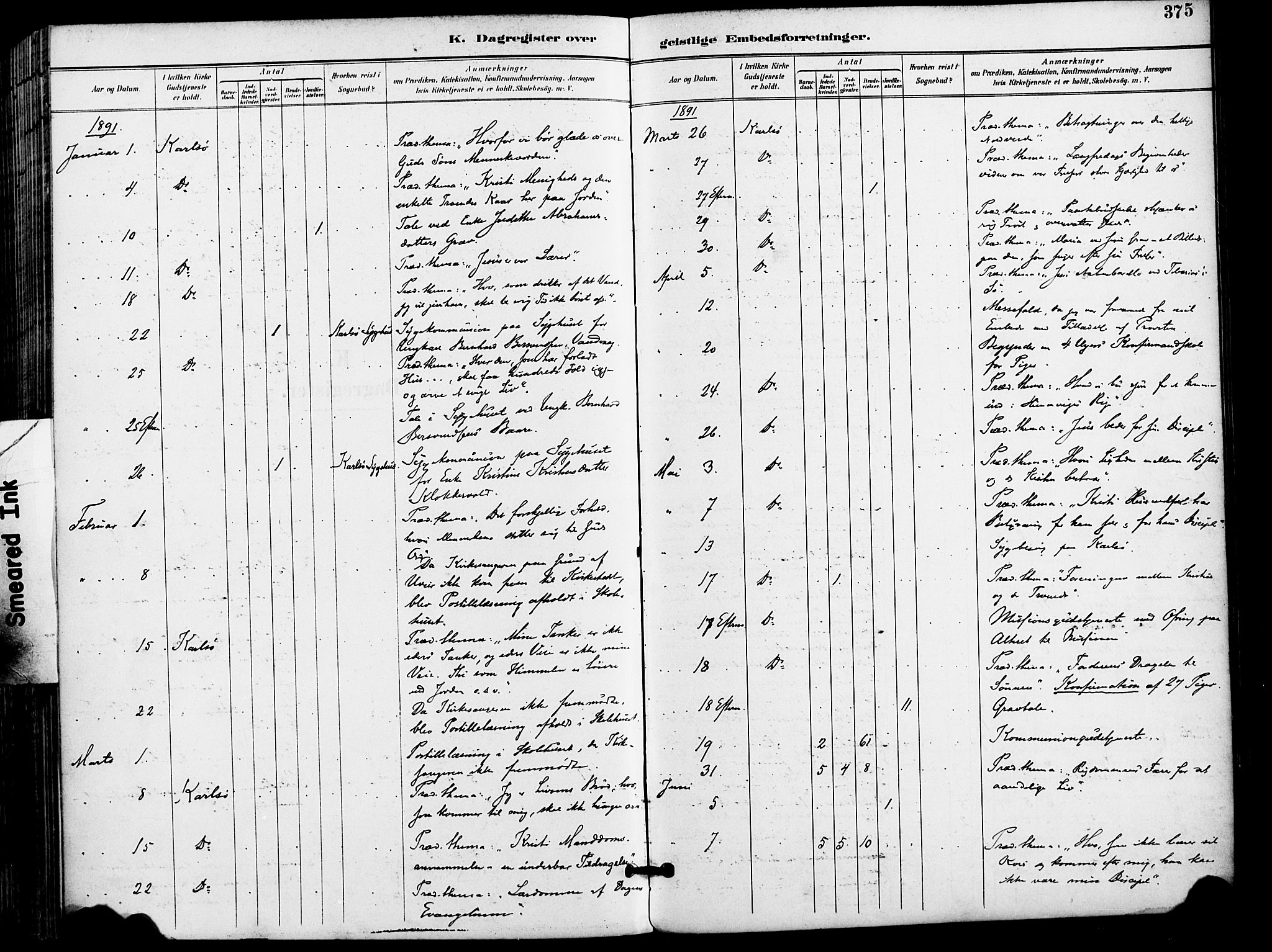 Karlsøy sokneprestembete, AV/SATØ-S-1299/H/Ha/Haa/L0007kirke: Parish register (official) no. 7, 1891-1902, p. 375