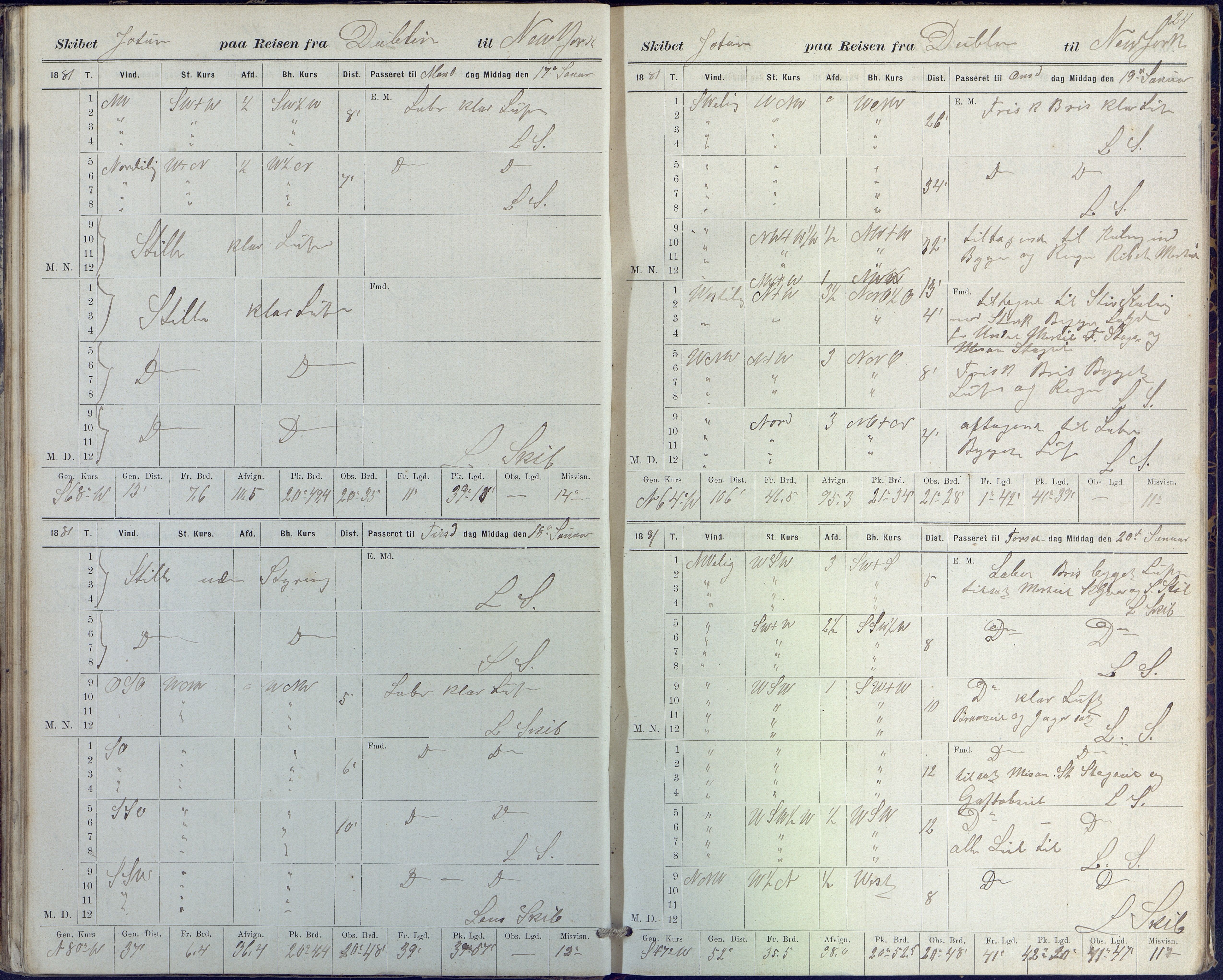 Fartøysarkivet, AAKS/PA-1934/F/L0186/0002: Jotun (bark) / skipsjournal Jotun 1880-1882, 1880-1882, p. 24