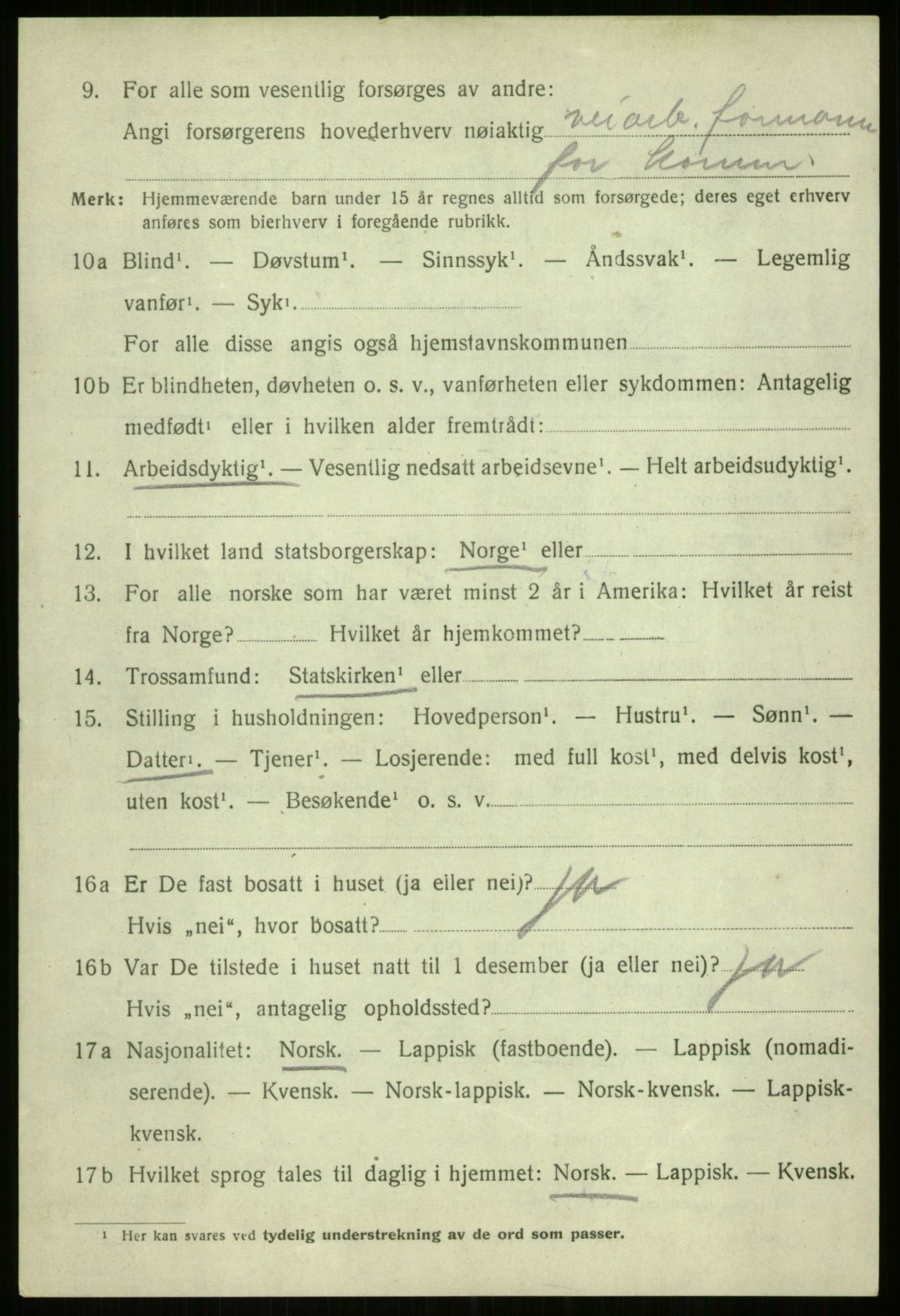 SATØ, 1920 census for Ibestad, 1920, p. 2751