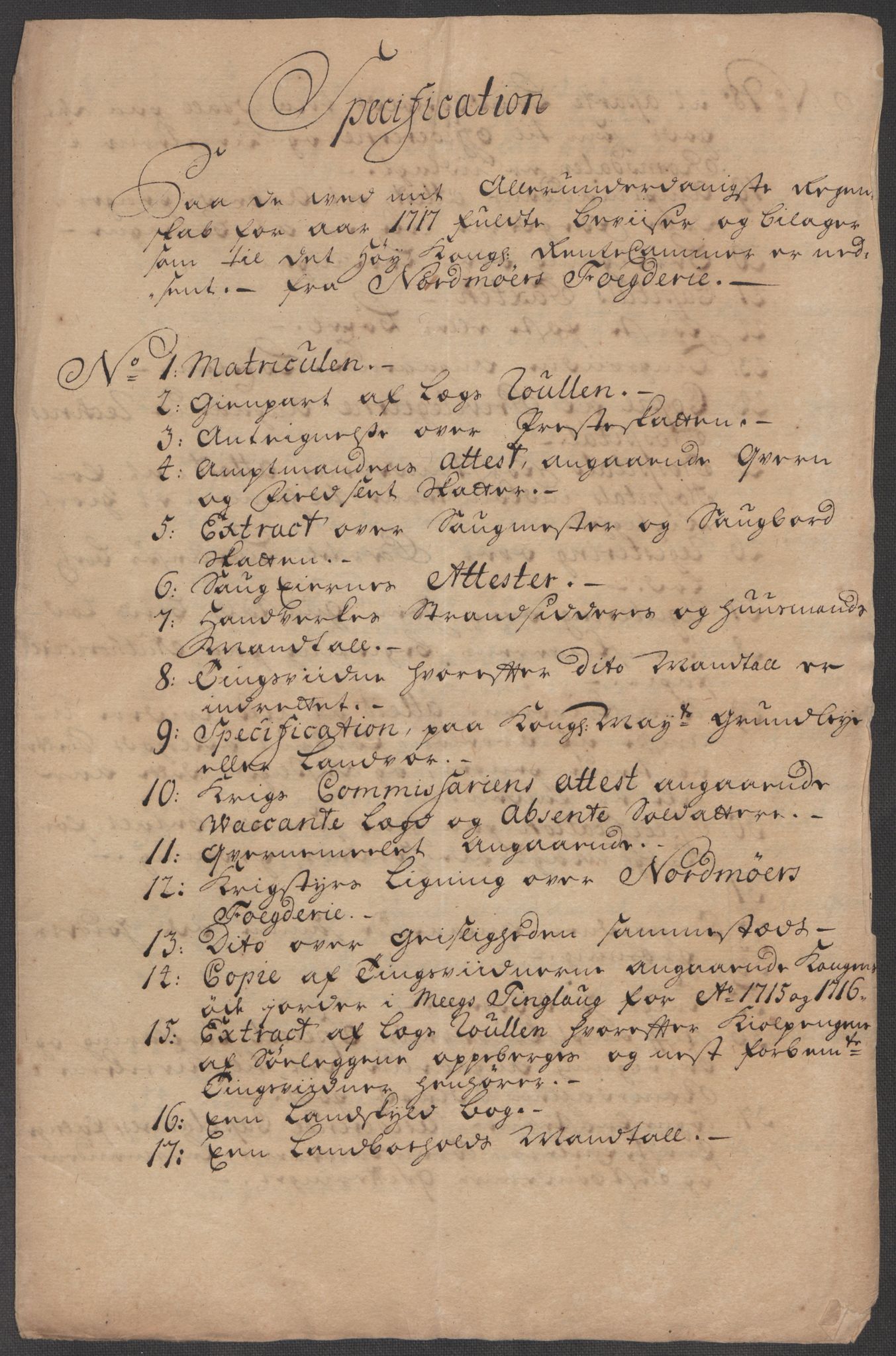 Rentekammeret inntil 1814, Reviderte regnskaper, Fogderegnskap, RA/EA-4092/R56/L3750: Fogderegnskap Nordmøre, 1717, p. 21