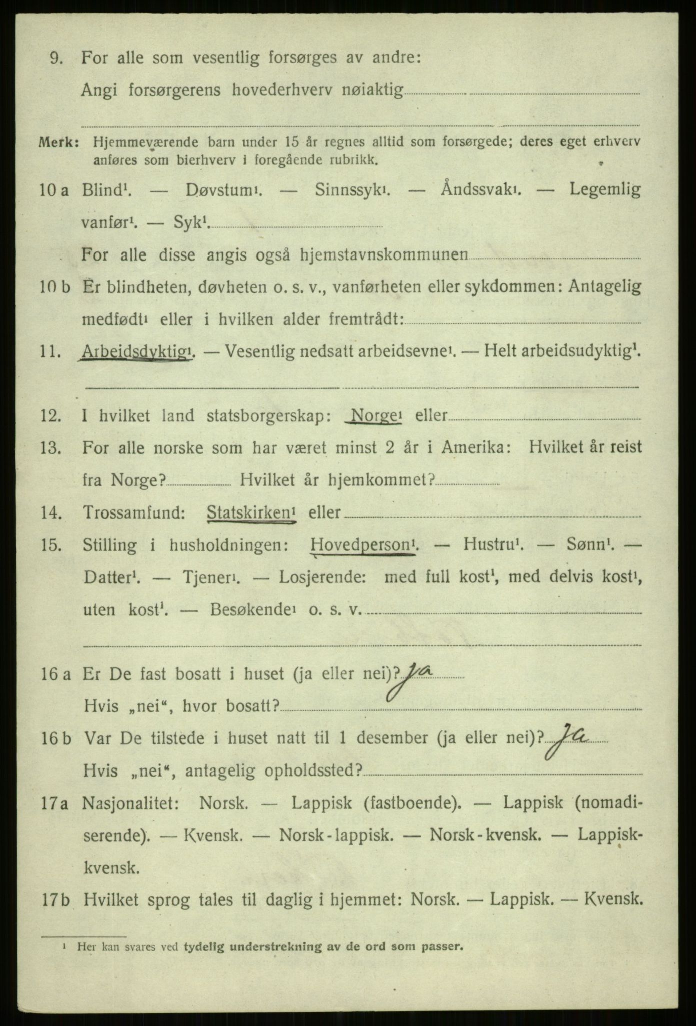 SATØ, 1920 census for Trondenes, 1920, p. 18827