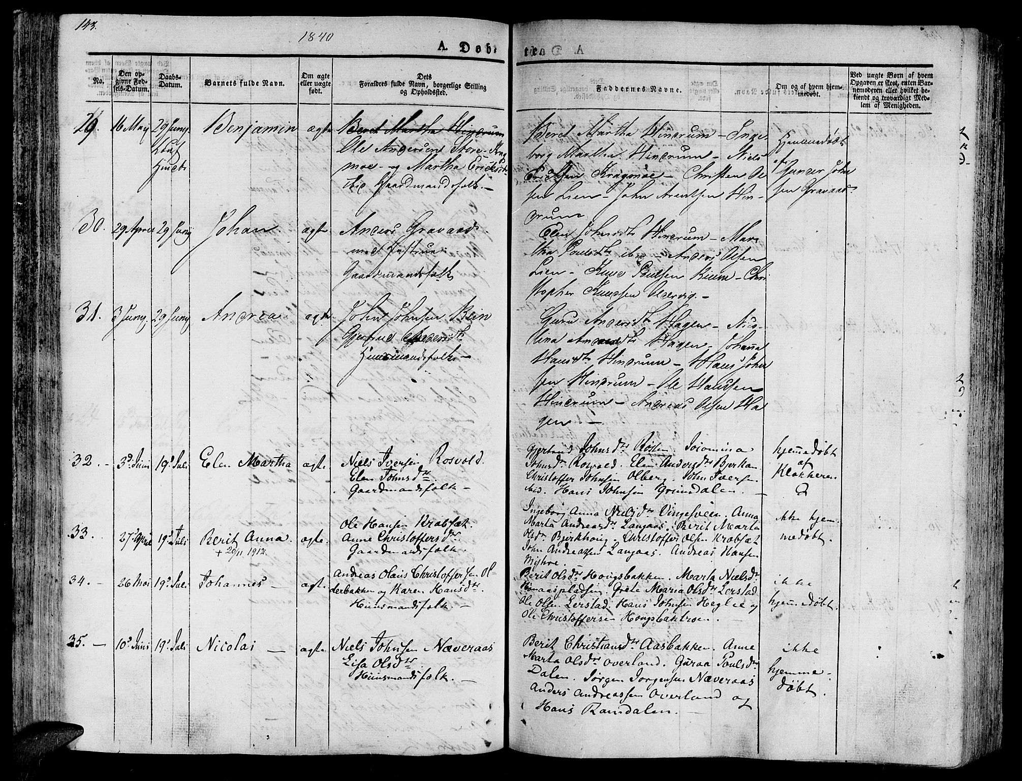 Ministerialprotokoller, klokkerbøker og fødselsregistre - Nord-Trøndelag, SAT/A-1458/701/L0006: Parish register (official) no. 701A06, 1825-1841, p. 143