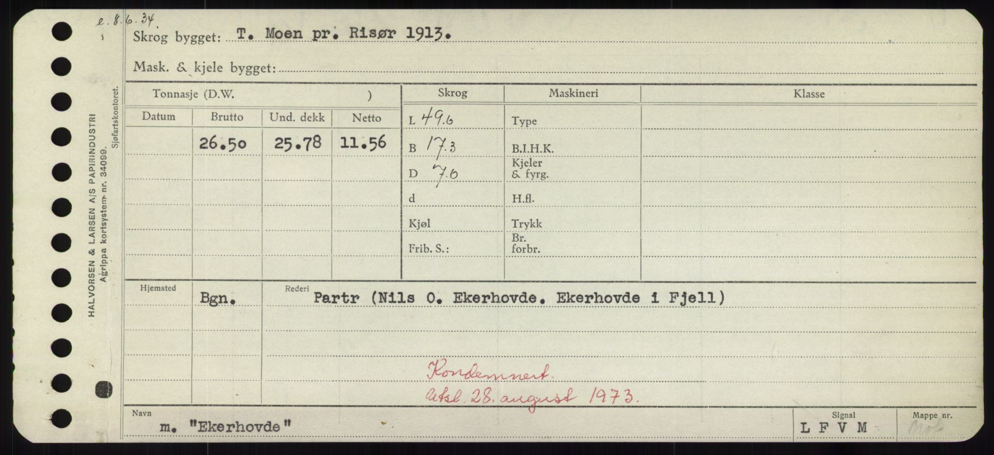 Sjøfartsdirektoratet med forløpere, Skipsmålingen, RA/S-1627/H/Hd/L0009: Fartøy, E, p. 205