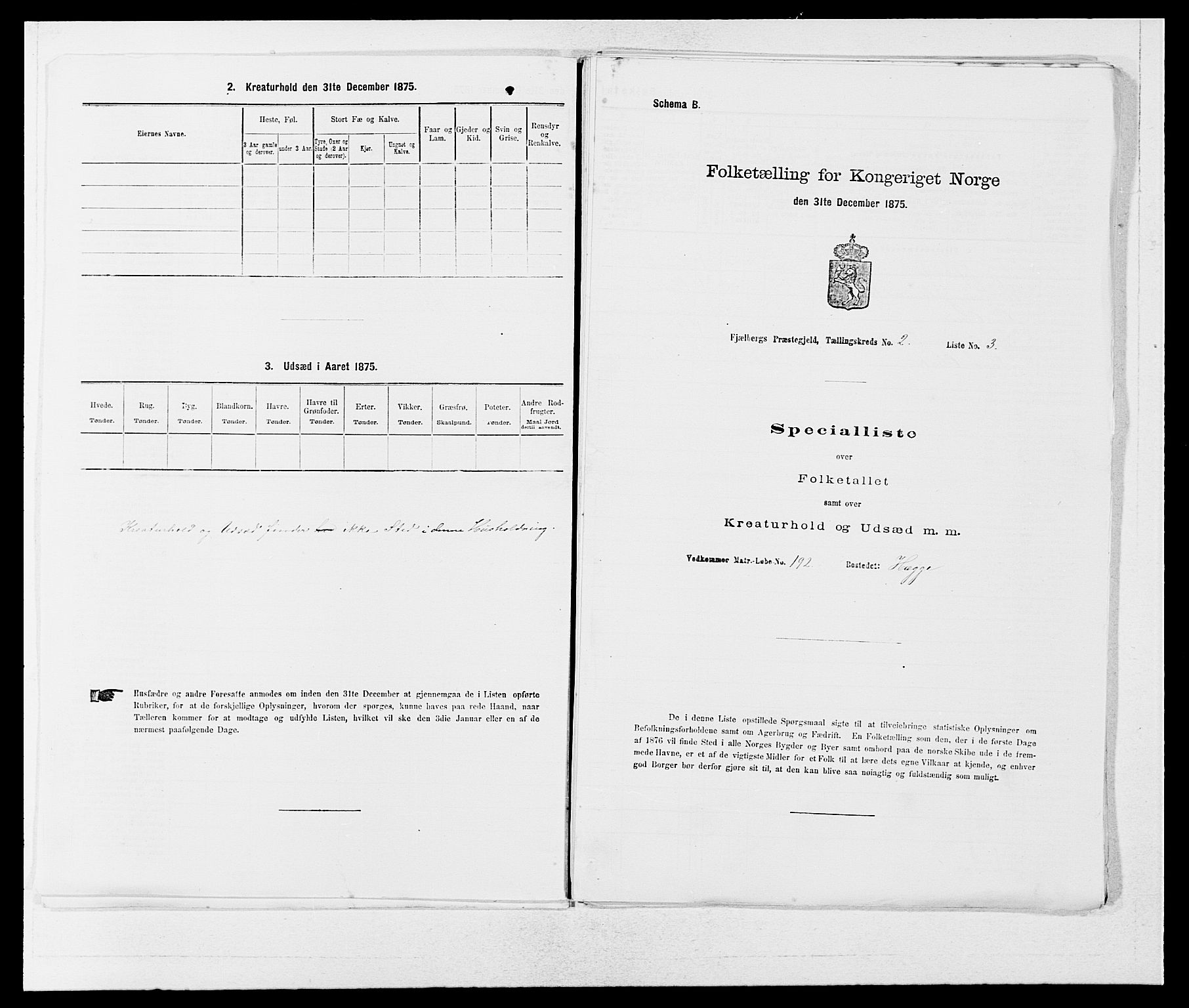 SAB, 1875 census for 1213P Fjelberg, 1875, p. 131