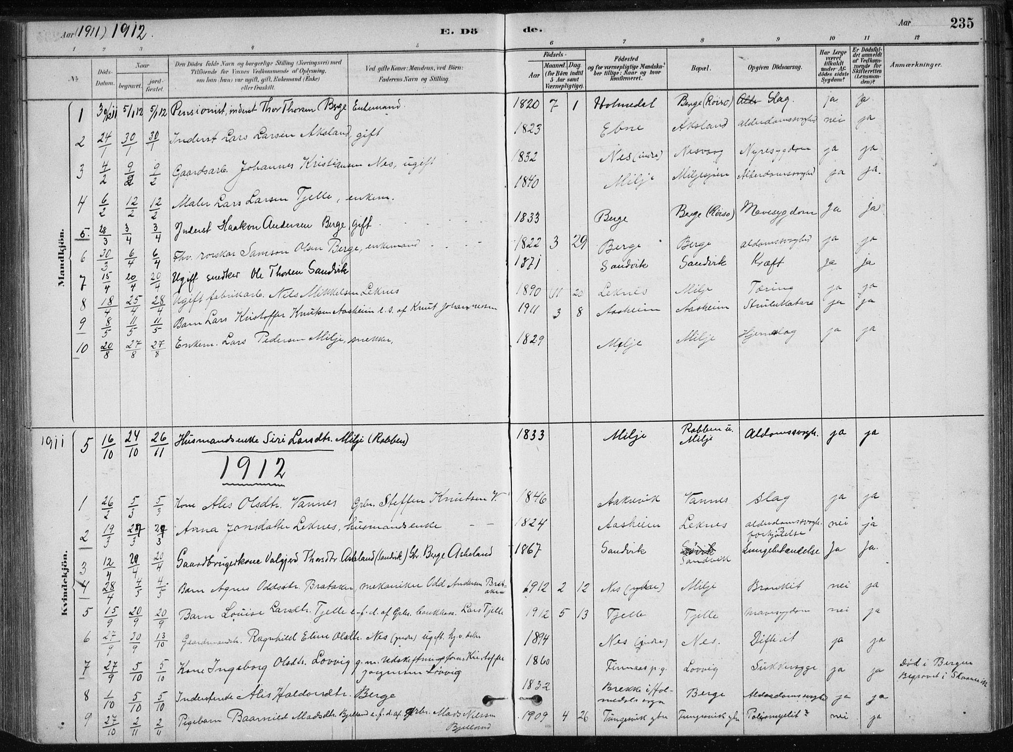 Skånevik sokneprestembete, AV/SAB-A-77801/H/Haa: Parish register (official) no. B 1, 1879-1914, p. 235