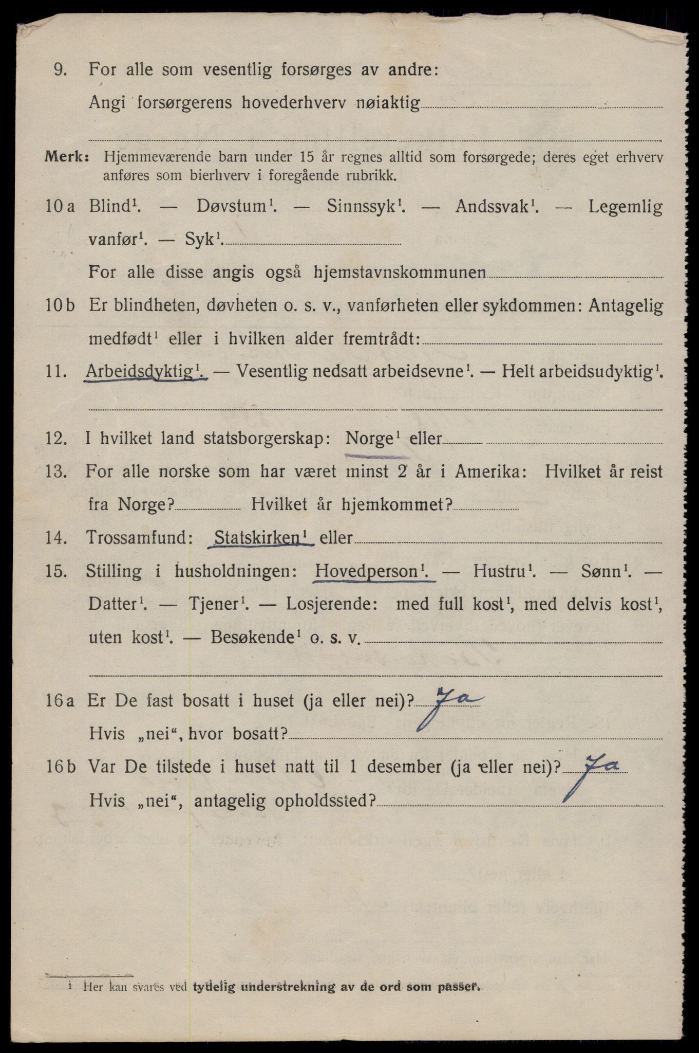 SAT, 1920 census for Trondheim, 1920, p. 102385