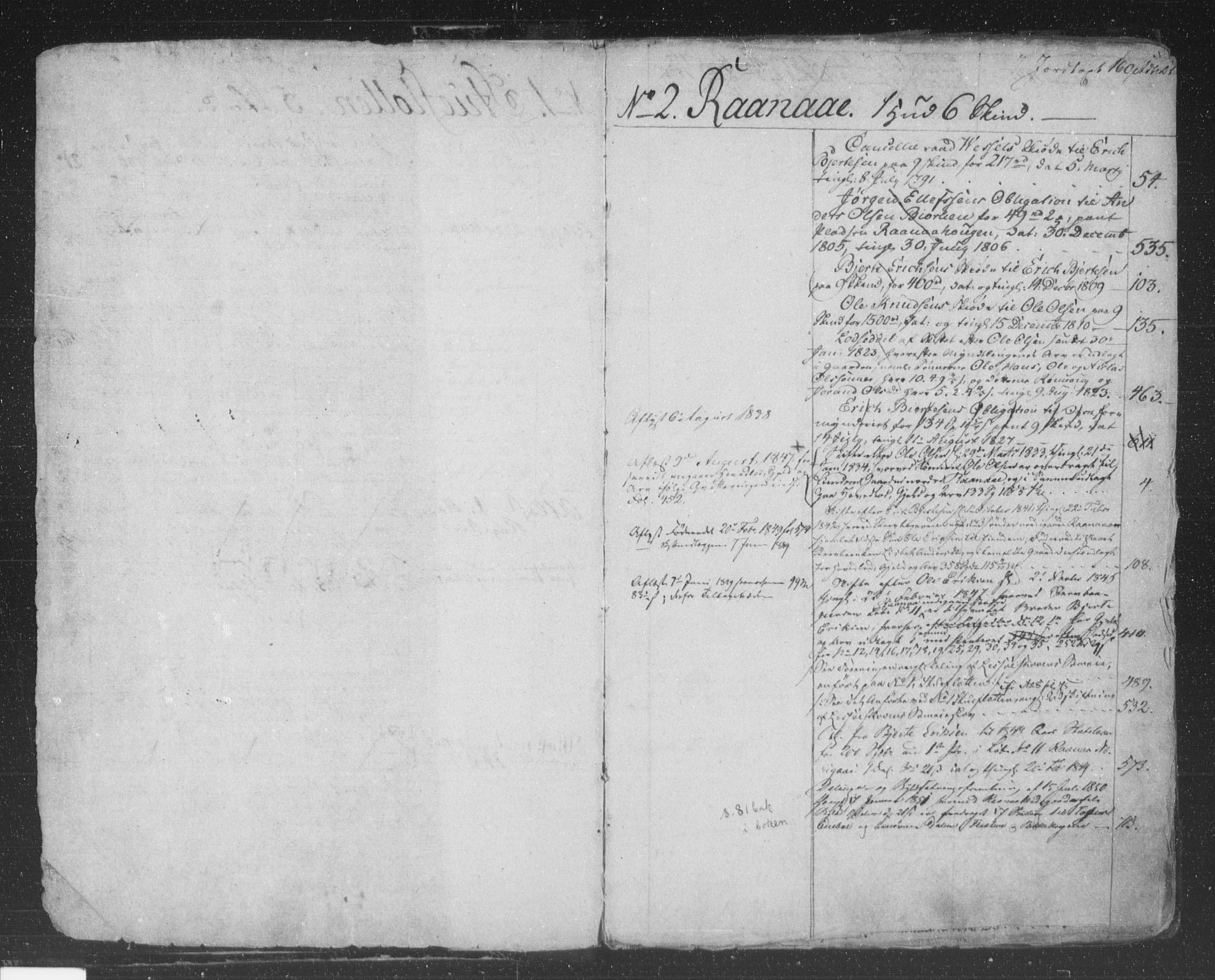 Nord-Gudbrandsdal tingrett, AV/SAH-TING-002/H/Ha/Hab/L0001: Mortgage register no. 1, 1785-1864