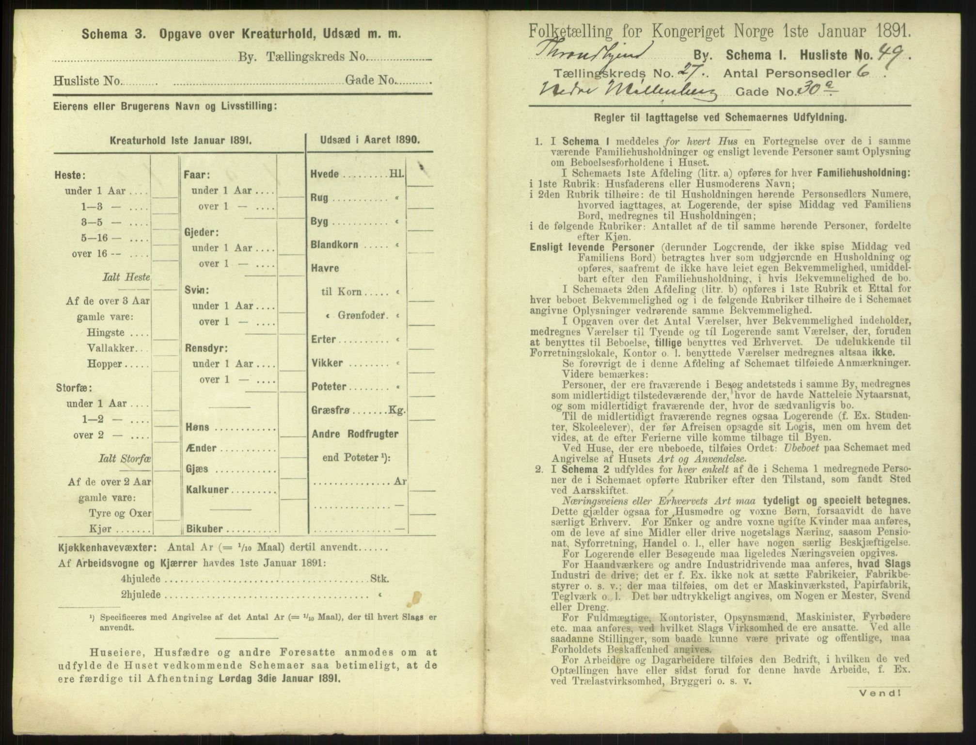 RA, 1891 census for 1601 Trondheim, 1891, p. 1980