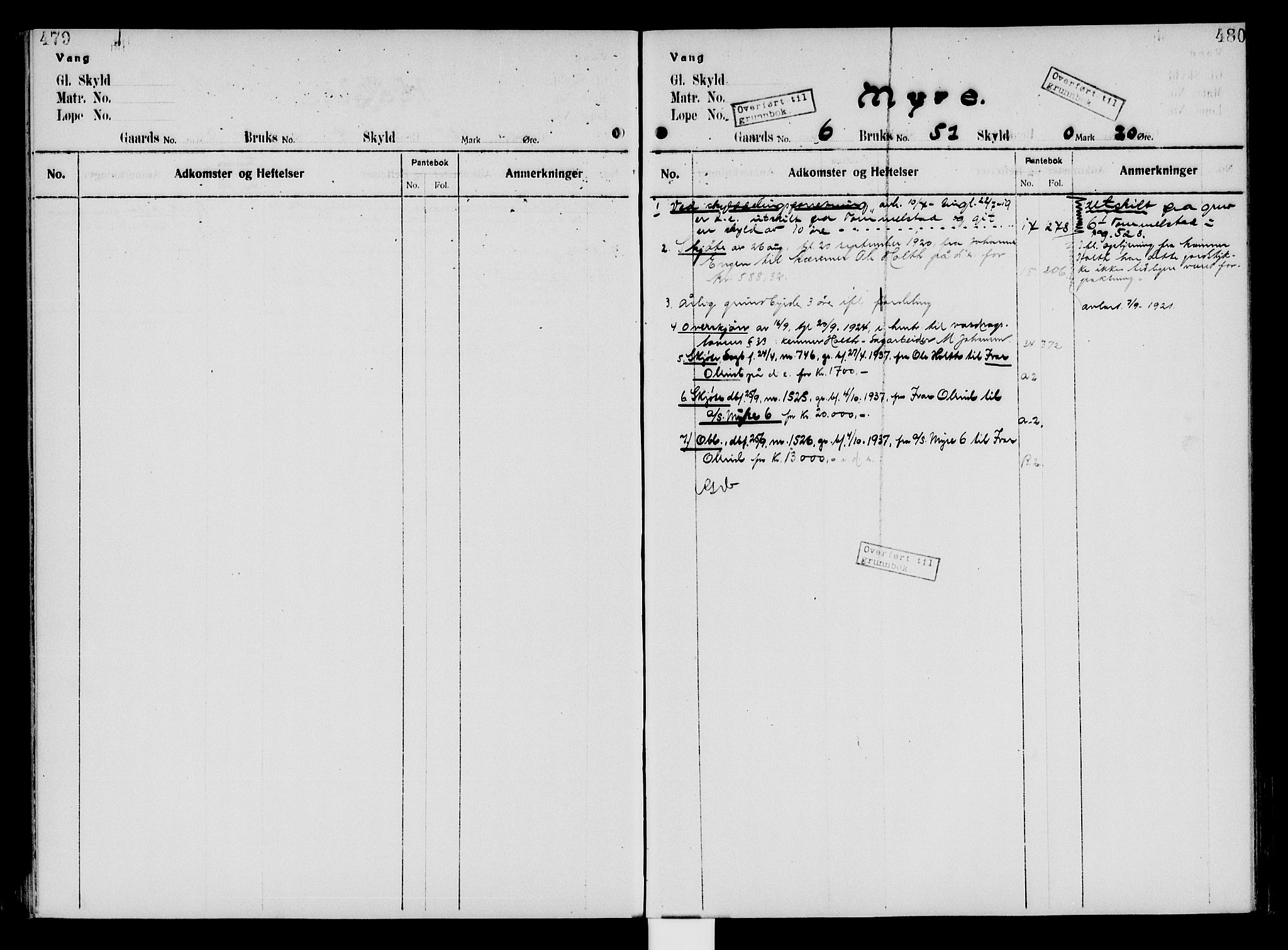 Nord-Hedmark sorenskriveri, SAH/TING-012/H/Ha/Had/Hade/L0005: Mortgage register no. 4.5, 1916-1940, p. 479-480