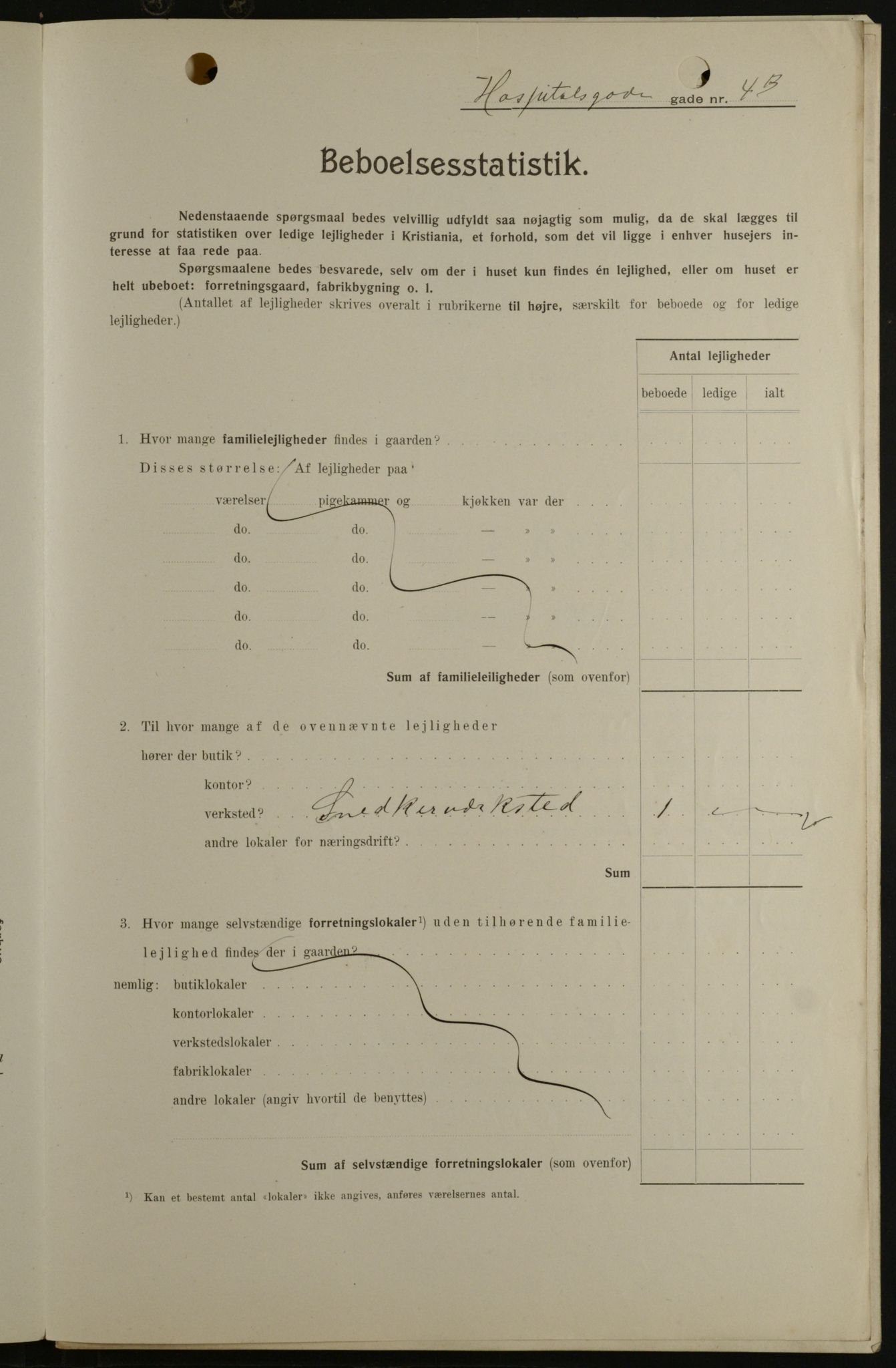 OBA, Municipal Census 1908 for Kristiania, 1908, p. 37278