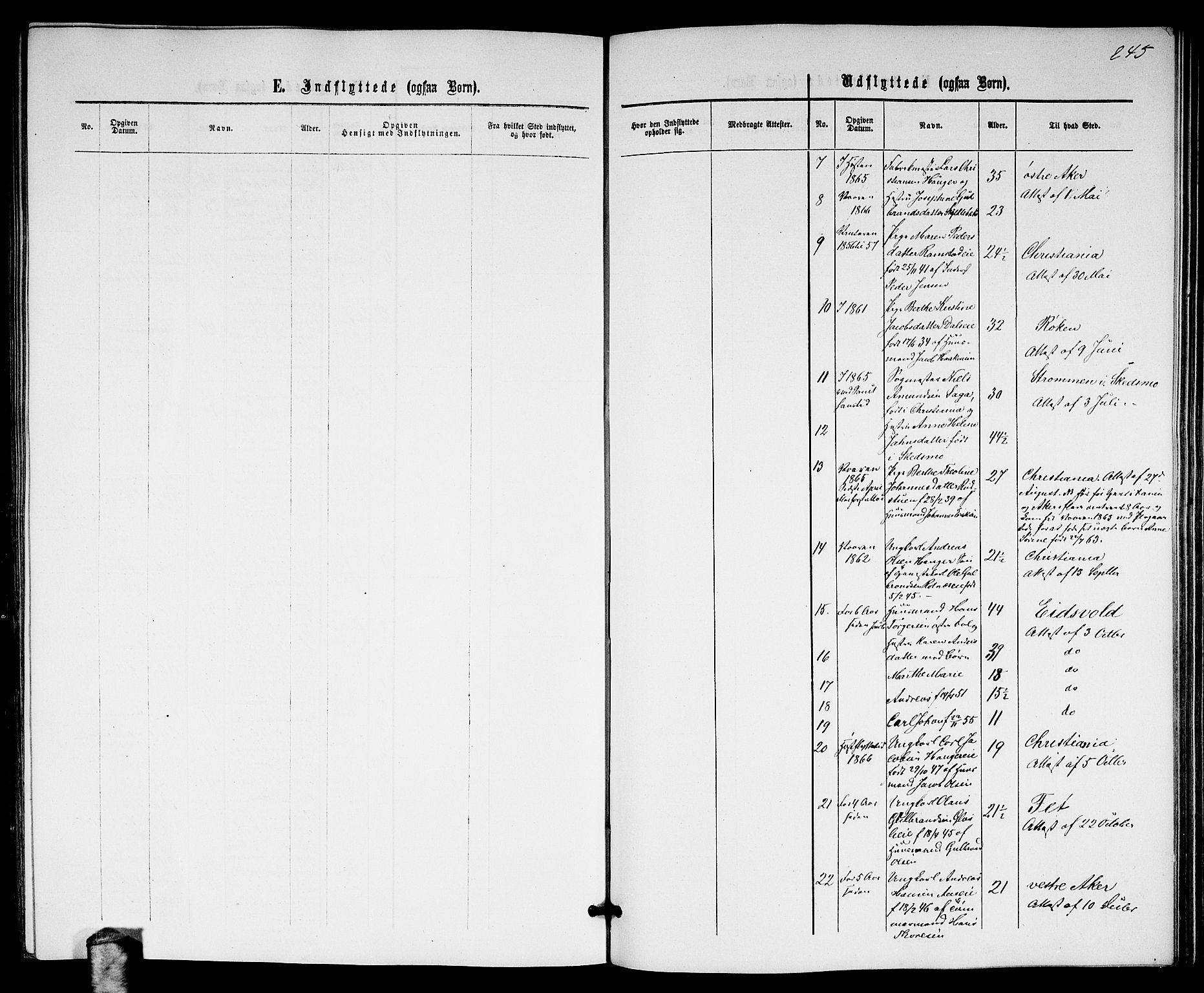 Nittedal prestekontor Kirkebøker, AV/SAO-A-10365a/G/Ga/L0001: Parish register (copy) no. I 1, 1859-1878, p. 245