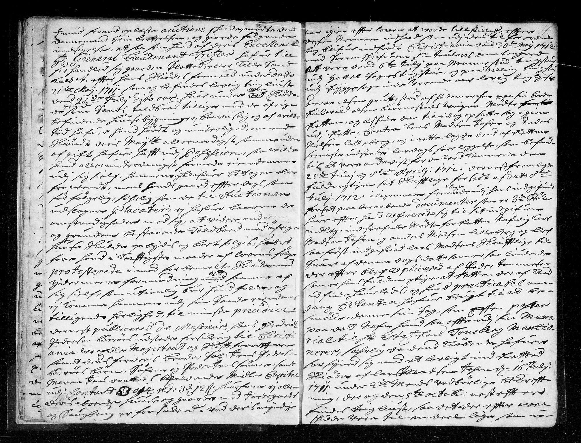 Lier, Røyken og Hurum sorenskriveri, AV/SAKO-A-89/F/Fa/L0043: Tingbok, 1712-1716, p. 14