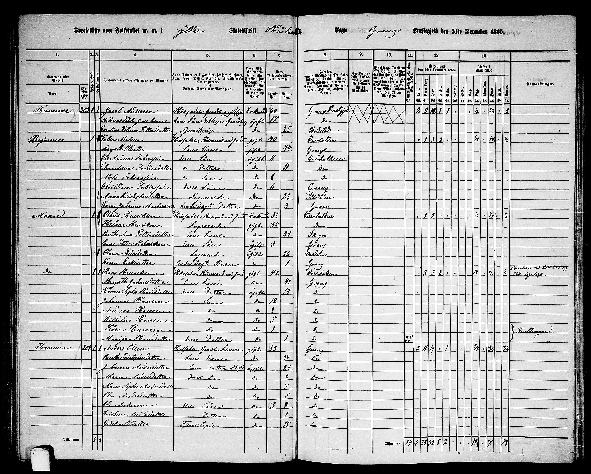 RA, 1865 census for Grong, 1865, p. 57