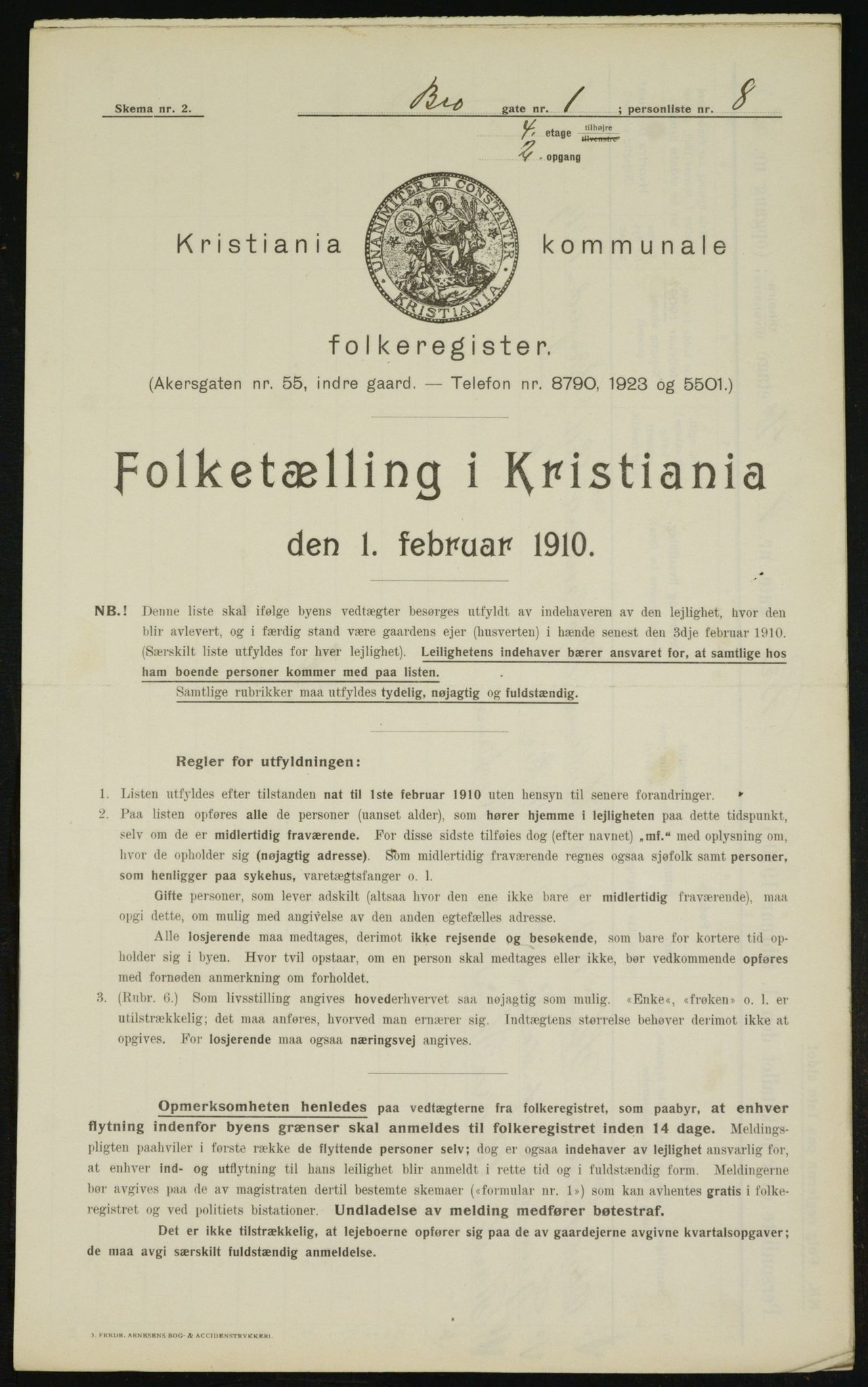 OBA, Municipal Census 1910 for Kristiania, 1910, p. 9298