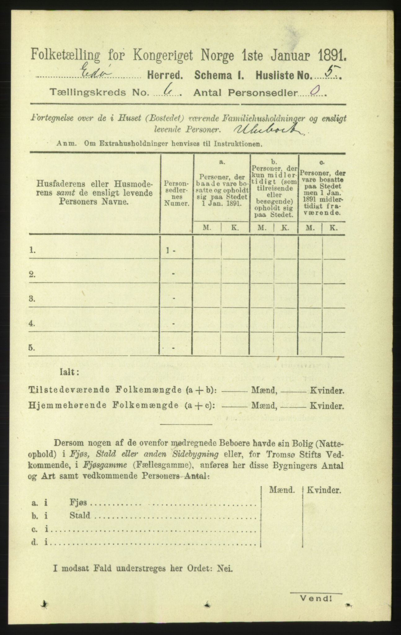 RA, 1891 census for 1573 Edøy, 1891, p. 1327