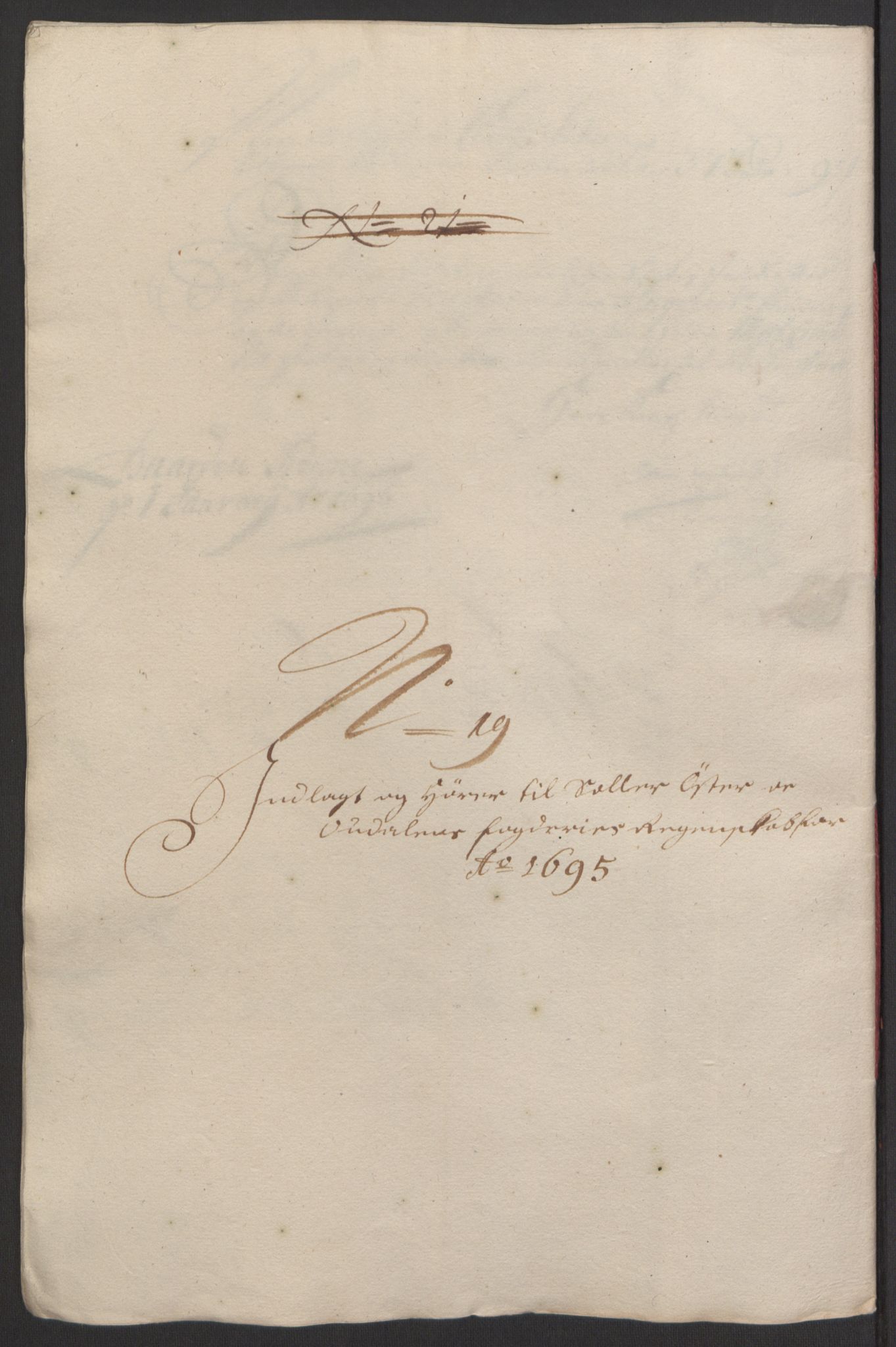 Rentekammeret inntil 1814, Reviderte regnskaper, Fogderegnskap, RA/EA-4092/R13/L0833: Fogderegnskap Solør, Odal og Østerdal, 1695, p. 291