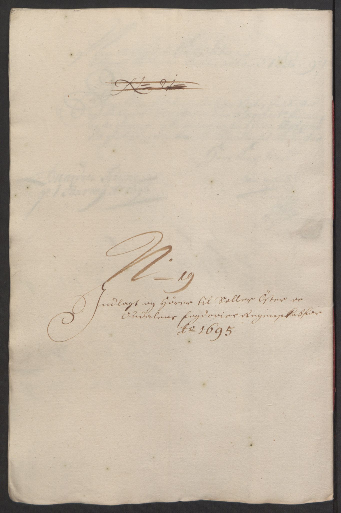 Rentekammeret inntil 1814, Reviderte regnskaper, Fogderegnskap, AV/RA-EA-4092/R13/L0833: Fogderegnskap Solør, Odal og Østerdal, 1695, p. 291