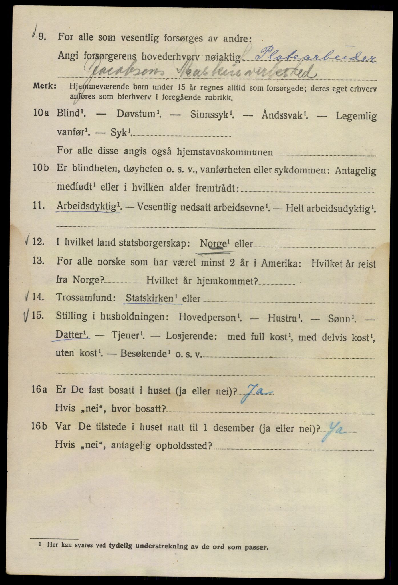 SAO, 1920 census for Kristiania, 1920, p. 458484