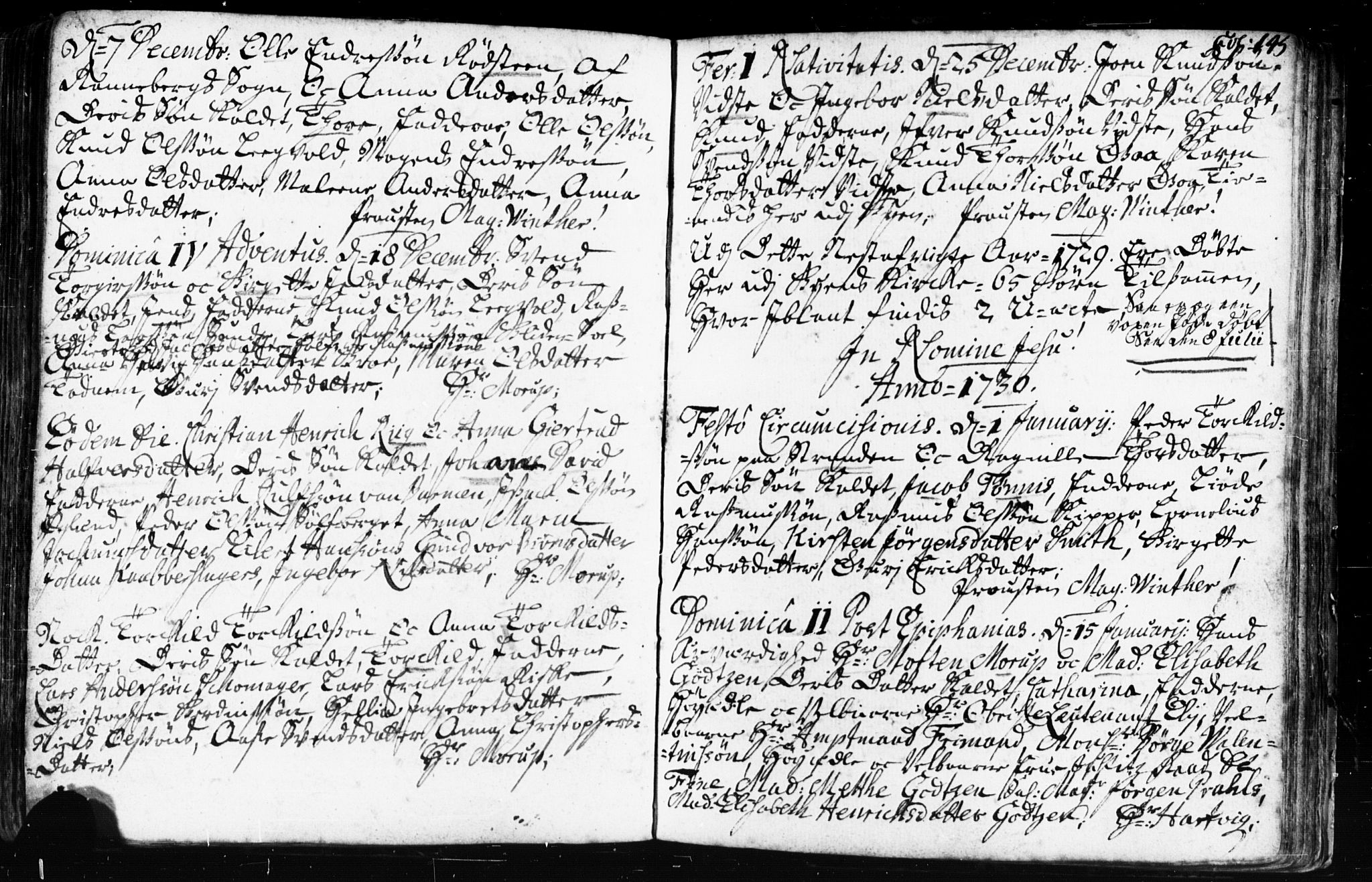 Domkirken sokneprestkontor, SAST/A-101812/001/30/30BB/L0002: Parish register (copy) no. B 2, 1714-1733, p. 145