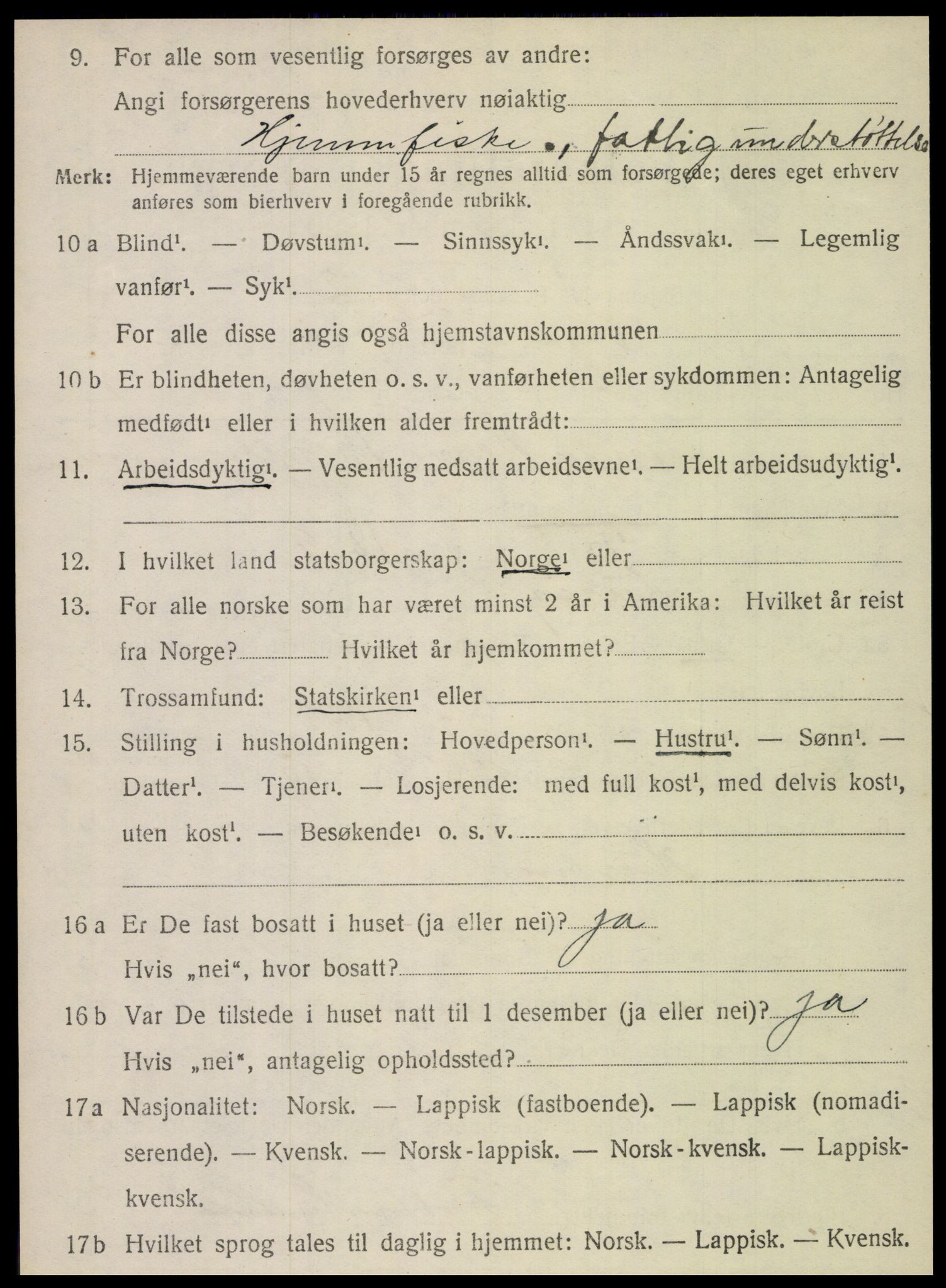 SAT, 1920 census for Vega, 1920, p. 1914