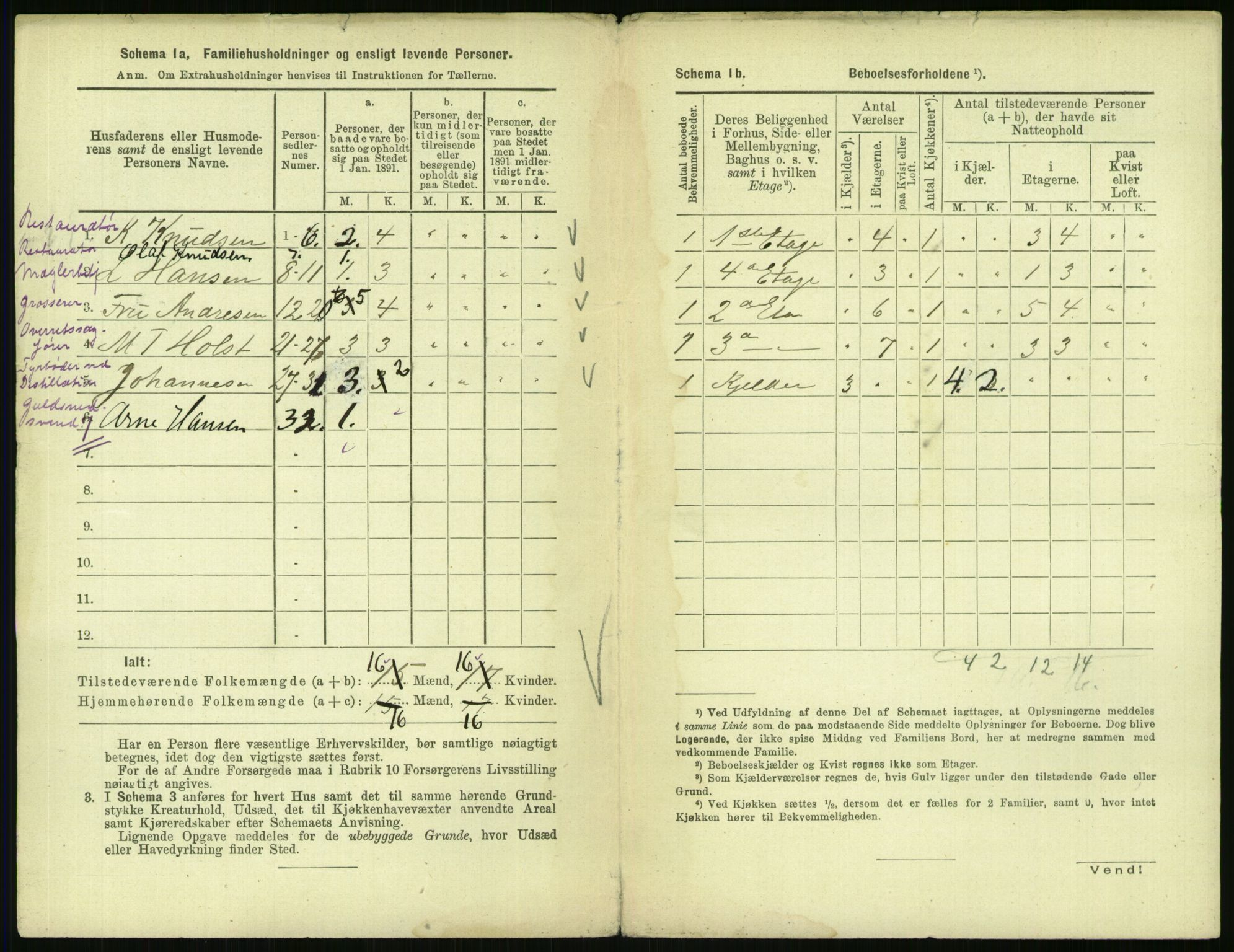 RA, 1891 census for 0301 Kristiania, 1891, p. 527