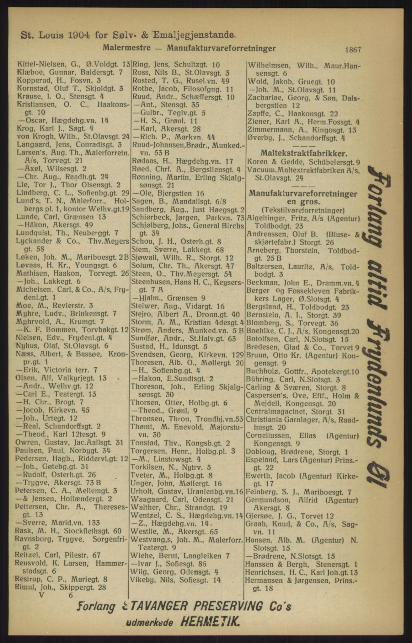 Kristiania/Oslo adressebok, PUBL/-, 1915, p. 1867