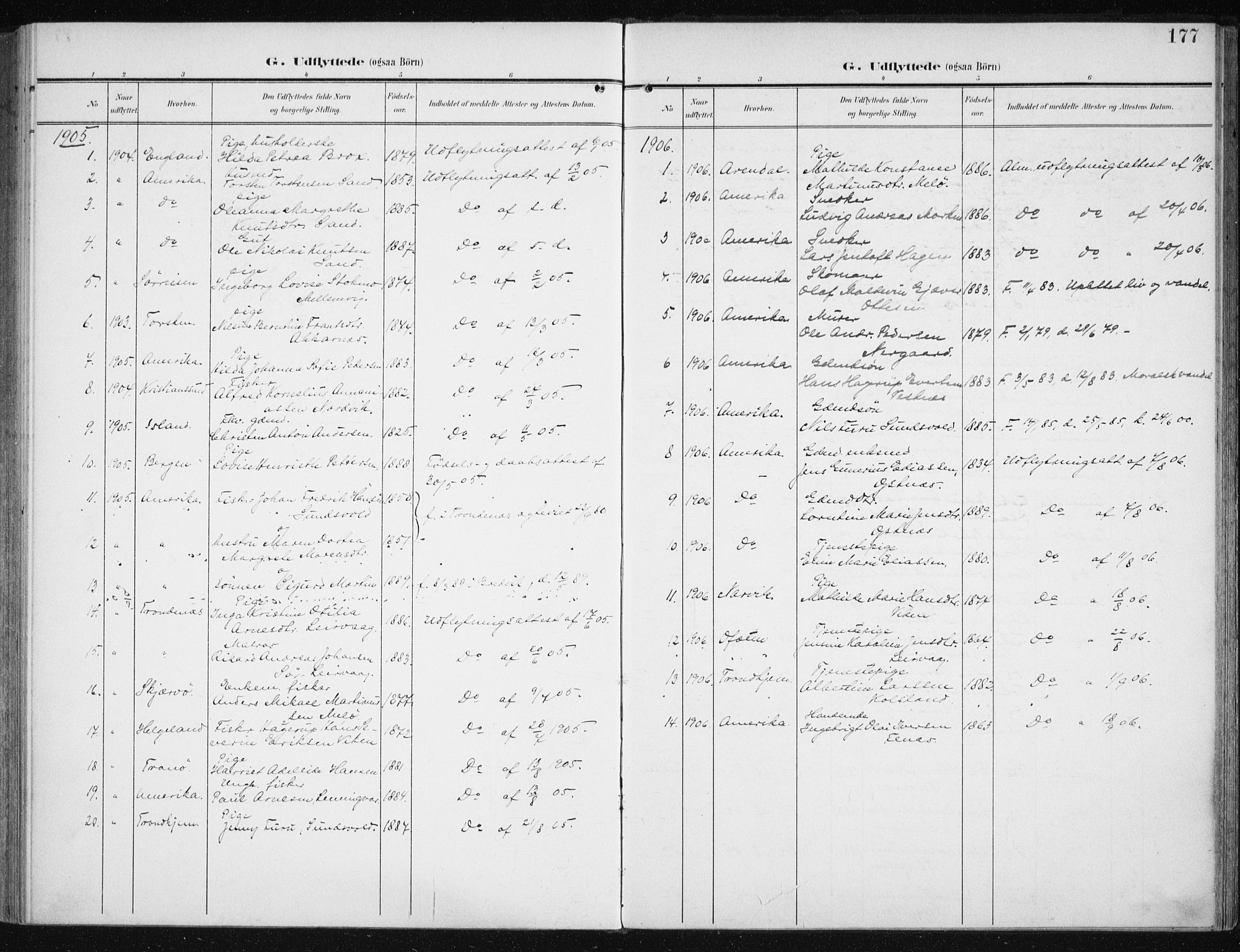 Sand/Bjarkøy sokneprestkontor, AV/SATØ-S-0811/I/Ia/Iaa/L0005kirke: Parish register (official) no. 5, 1905-1914, p. 177
