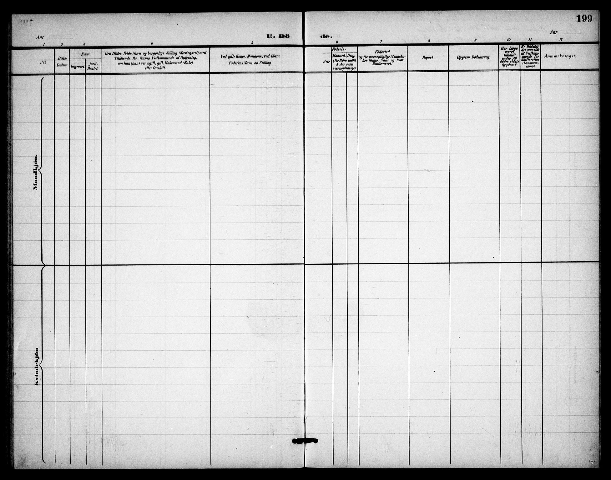 Østre Bærum prestekontor Kirkebøker, AV/SAO-A-10887/G/Ga/L0001: Parish register (copy) no. 1, 1898-1913, p. 199