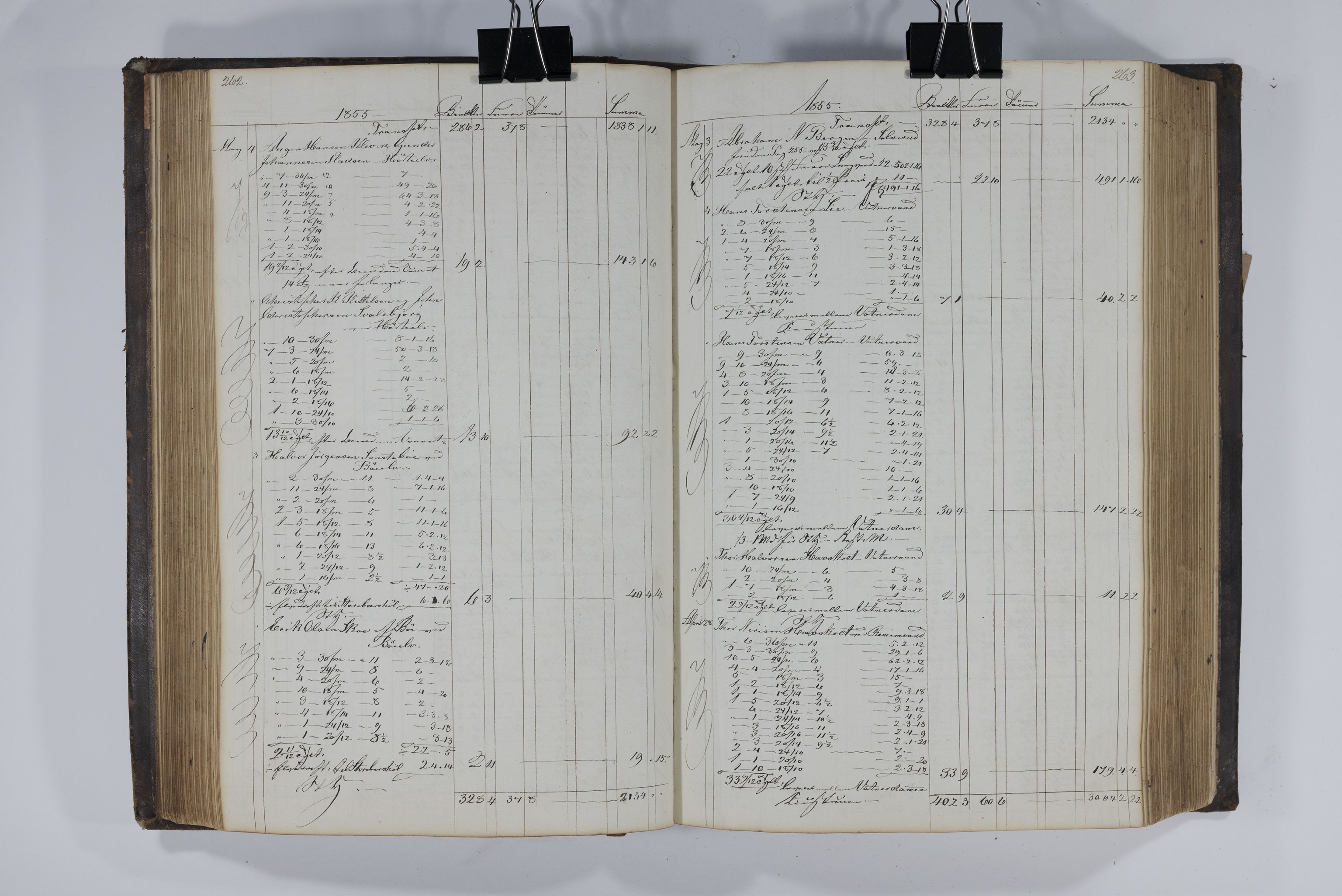 Blehr/ Kjellestad, TEMU/TGM-A-1212/E/Ea/L0001: Merkebok, 1847-1858, p. 135