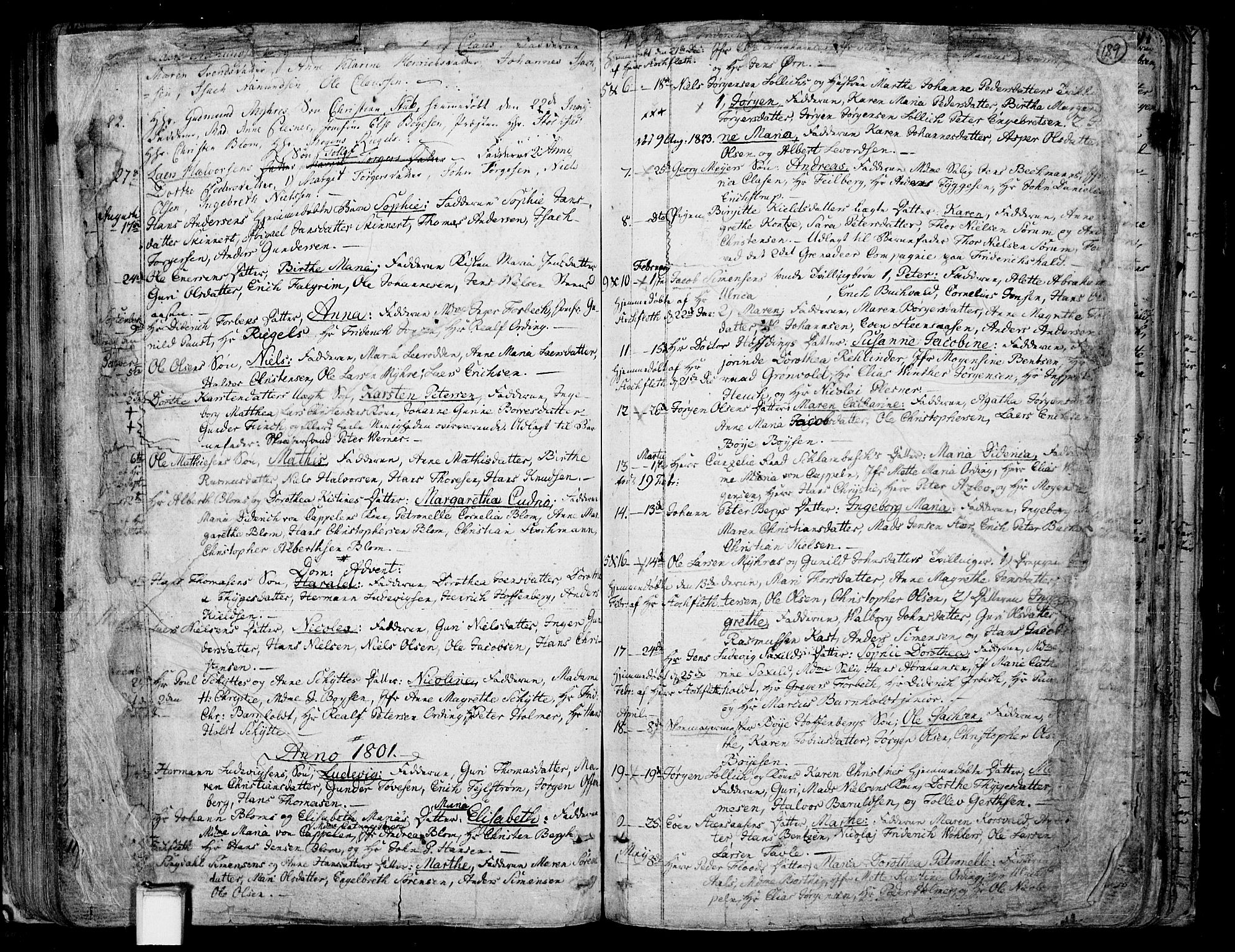 Skien kirkebøker, AV/SAKO-A-302/F/Fa/L0004: Parish register (official) no. 4, 1792-1814, p. 188-189