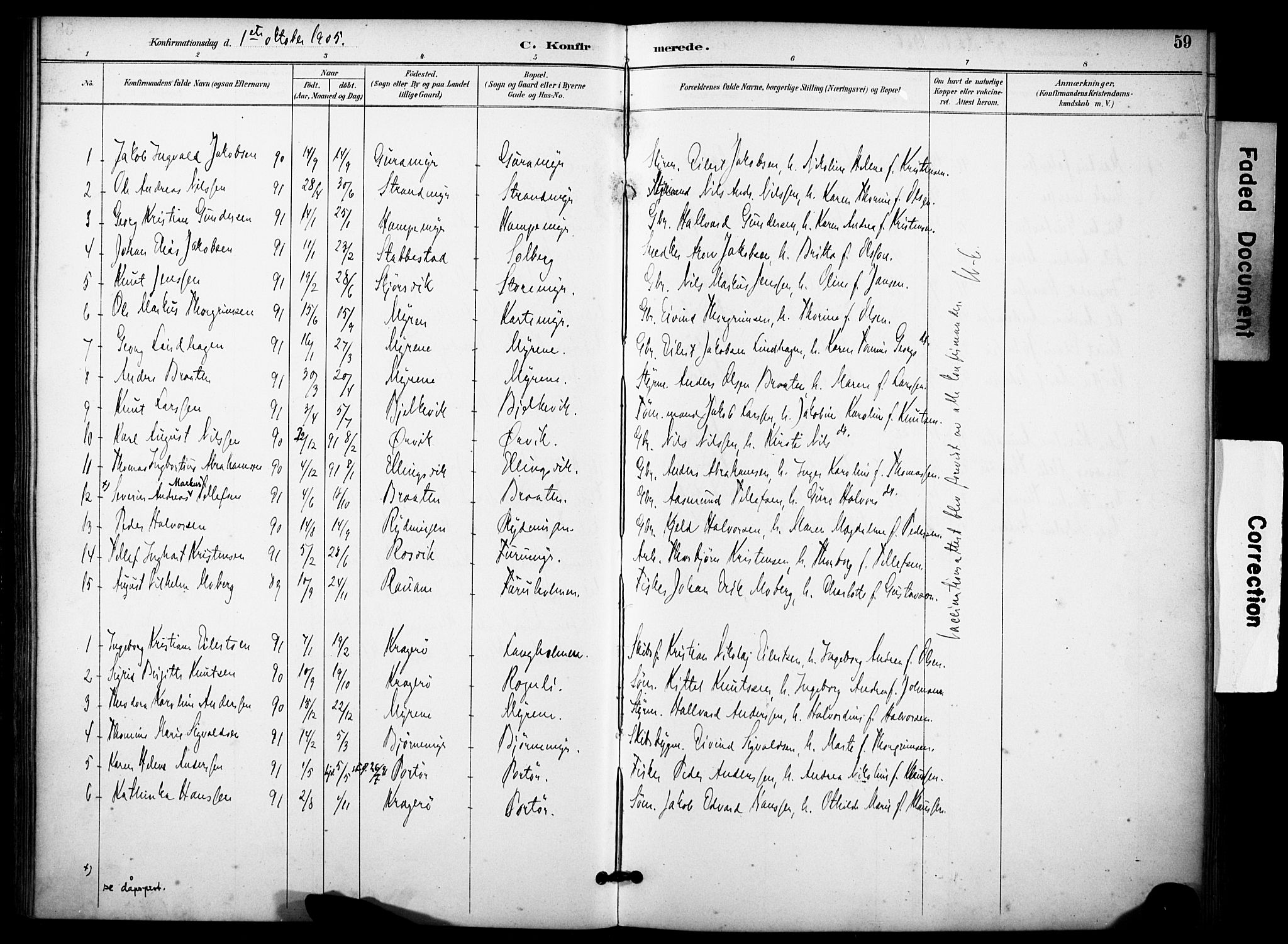 Skåtøy kirkebøker, AV/SAKO-A-304/F/Fb/L0001: Parish register (official) no. II 1, 1892-1916, p. 59