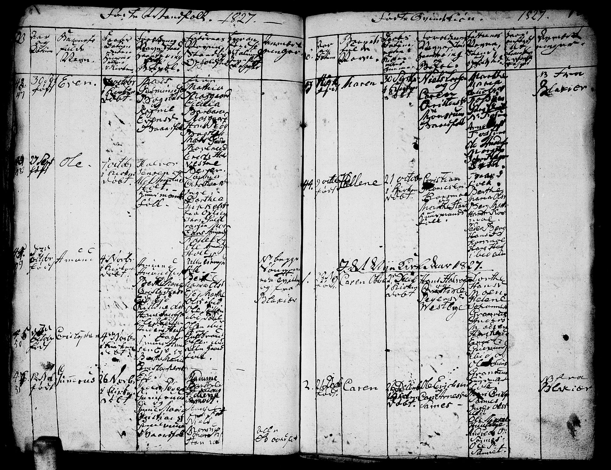 Aurskog prestekontor Kirkebøker, SAO/A-10304a/F/Fa/L0005: Parish register (official) no. I 5, 1814-1829, p. 181