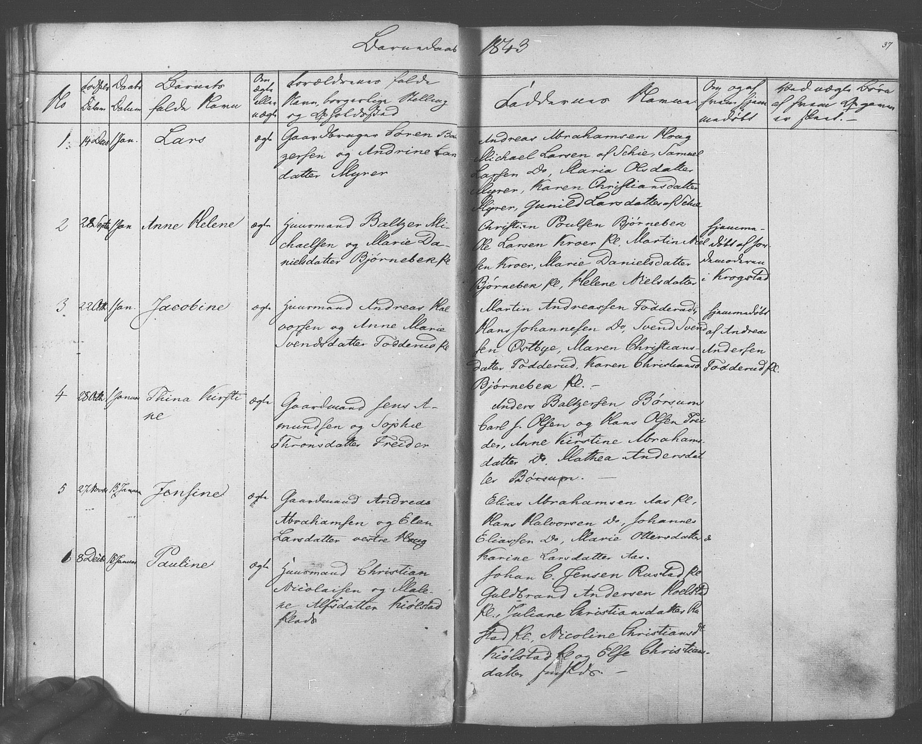 Ås prestekontor Kirkebøker, SAO/A-10894/F/Fa/L0006: Parish register (official) no. I 6, 1841-1853, p. 36-37