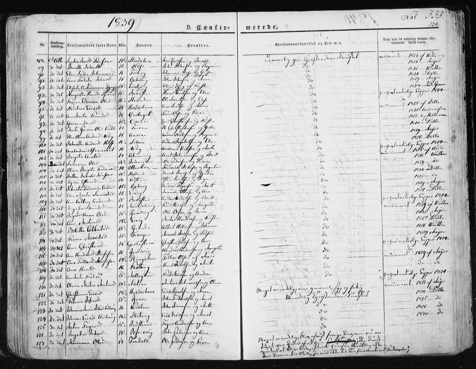 Ministerialprotokoller, klokkerbøker og fødselsregistre - Sør-Trøndelag, SAT/A-1456/659/L0735: Parish register (official) no. 659A05, 1826-1841, p. 333