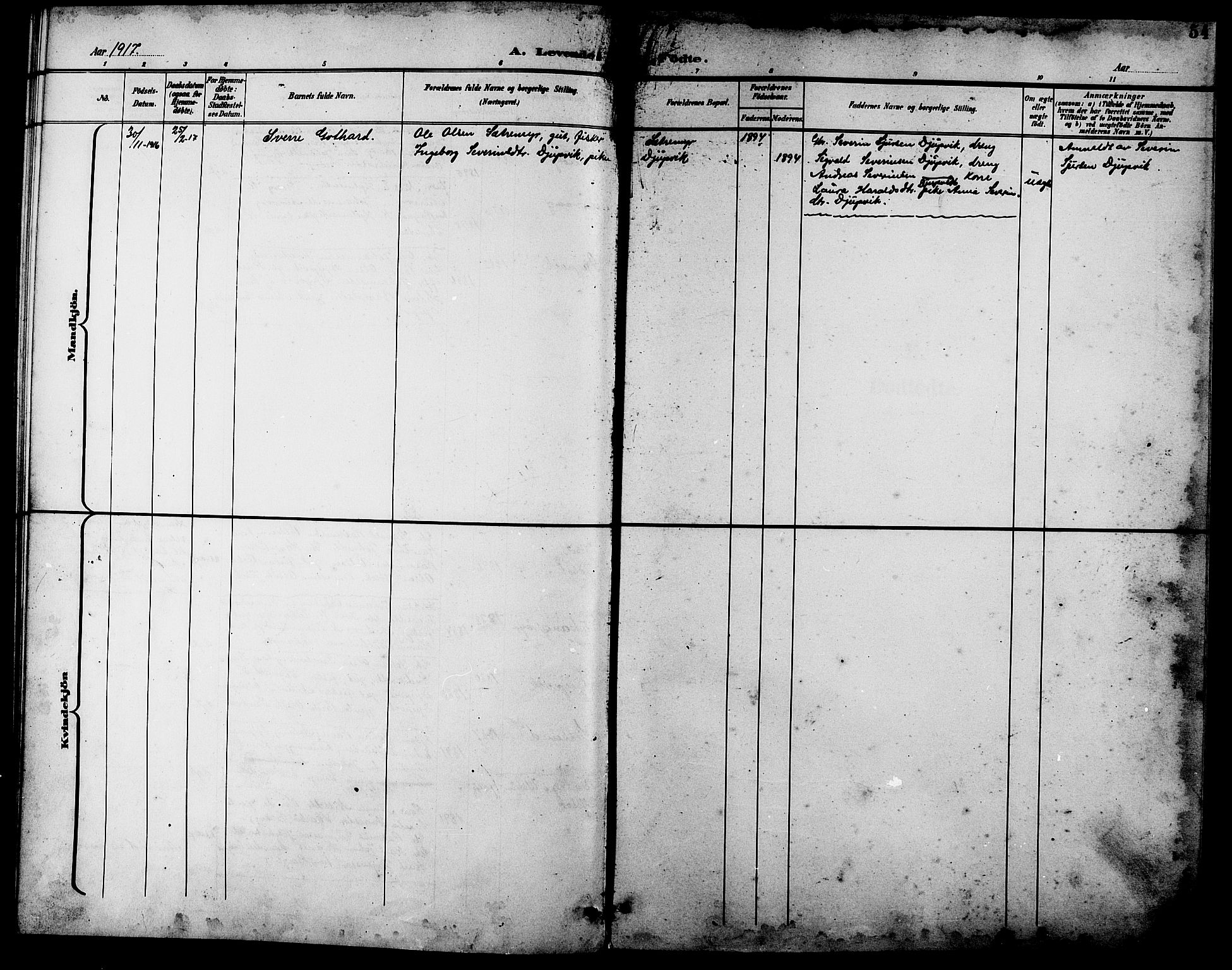 Ministerialprotokoller, klokkerbøker og fødselsregistre - Møre og Romsdal, AV/SAT-A-1454/508/L0098: Parish register (copy) no. 508C02, 1898-1916, p. 54