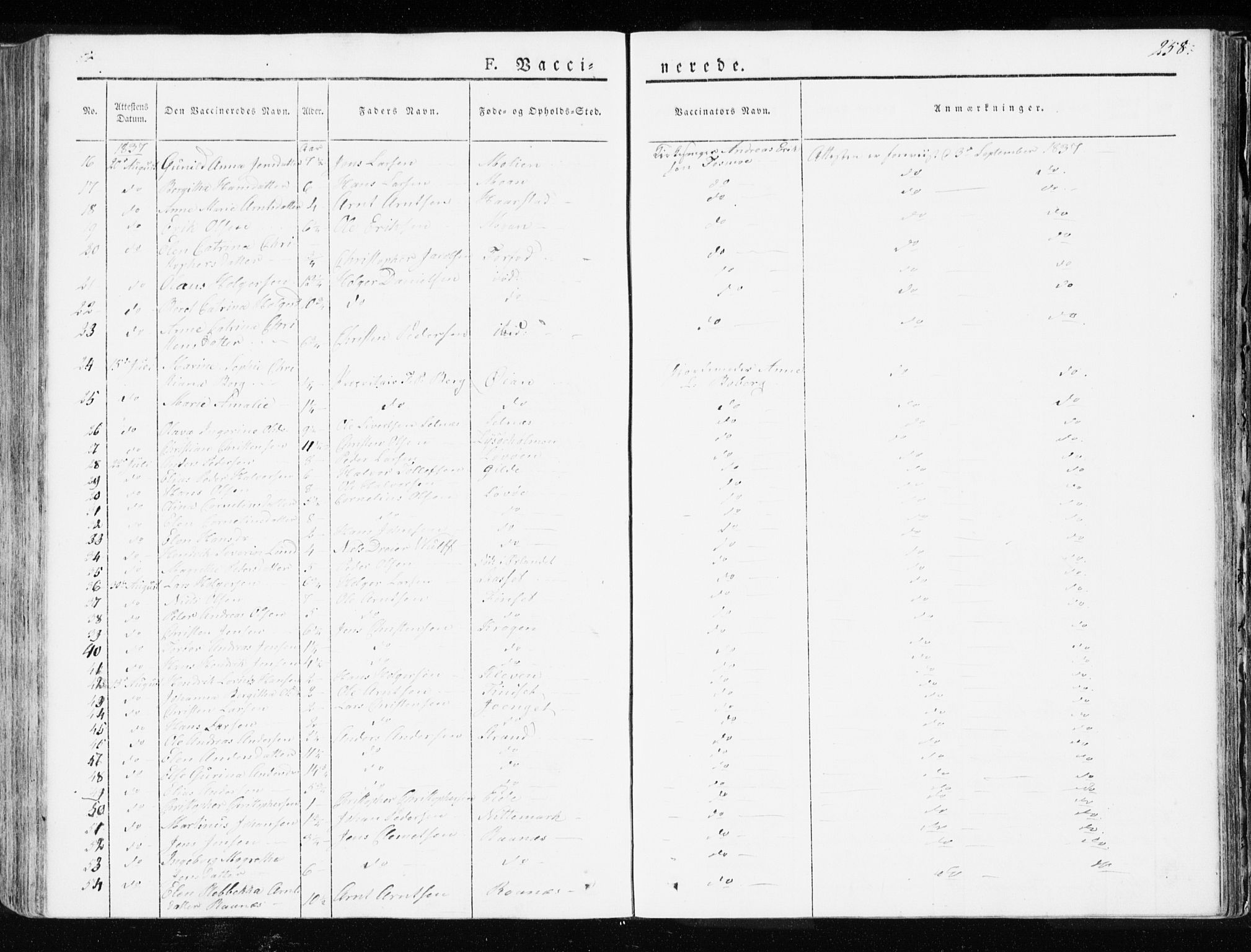 Ministerialprotokoller, klokkerbøker og fødselsregistre - Sør-Trøndelag, AV/SAT-A-1456/655/L0676: Parish register (official) no. 655A05, 1830-1847, p. 258