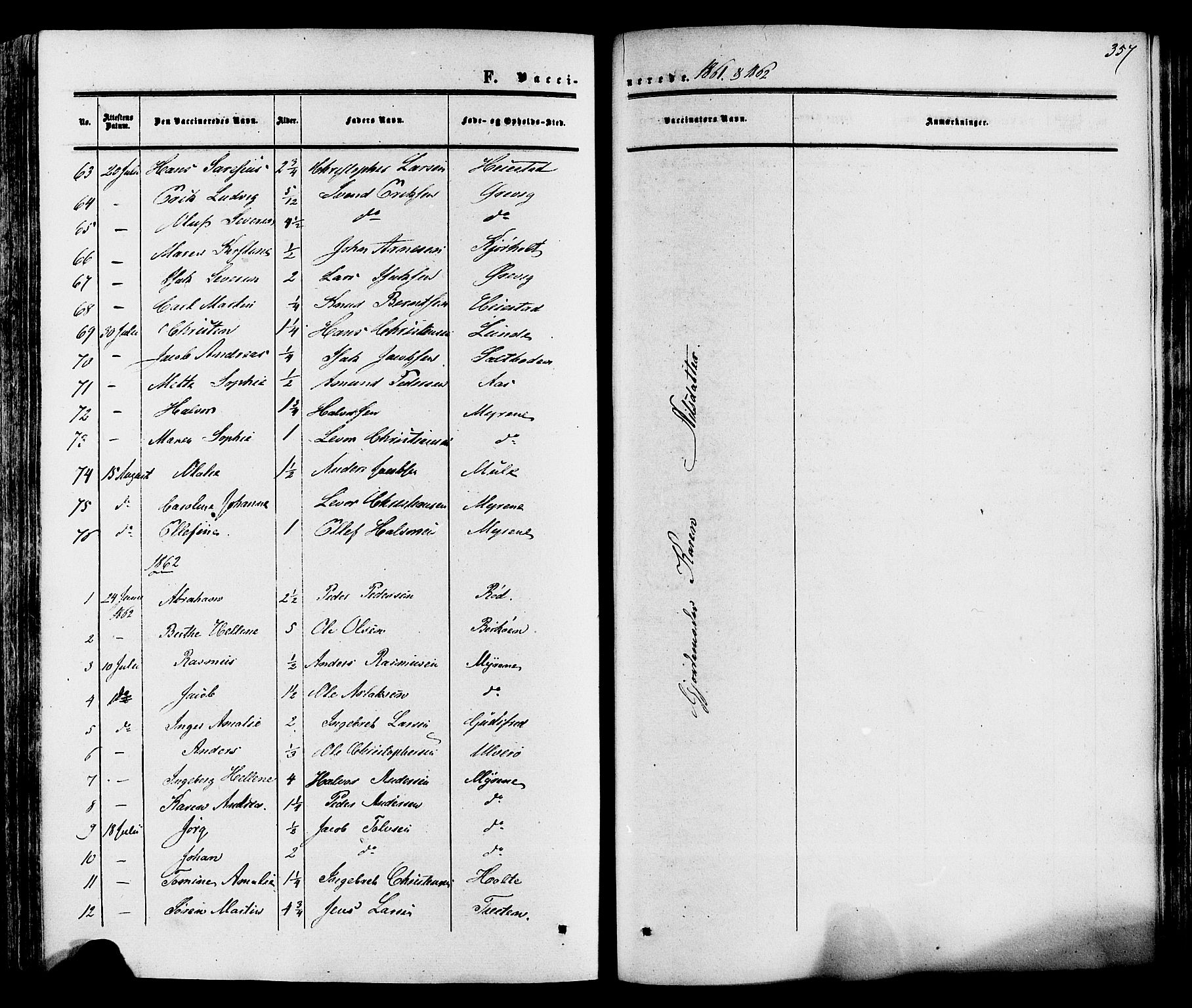 Eidanger kirkebøker, SAKO/A-261/F/Fa/L0010: Parish register (official) no. 10, 1859-1874, p. 357
