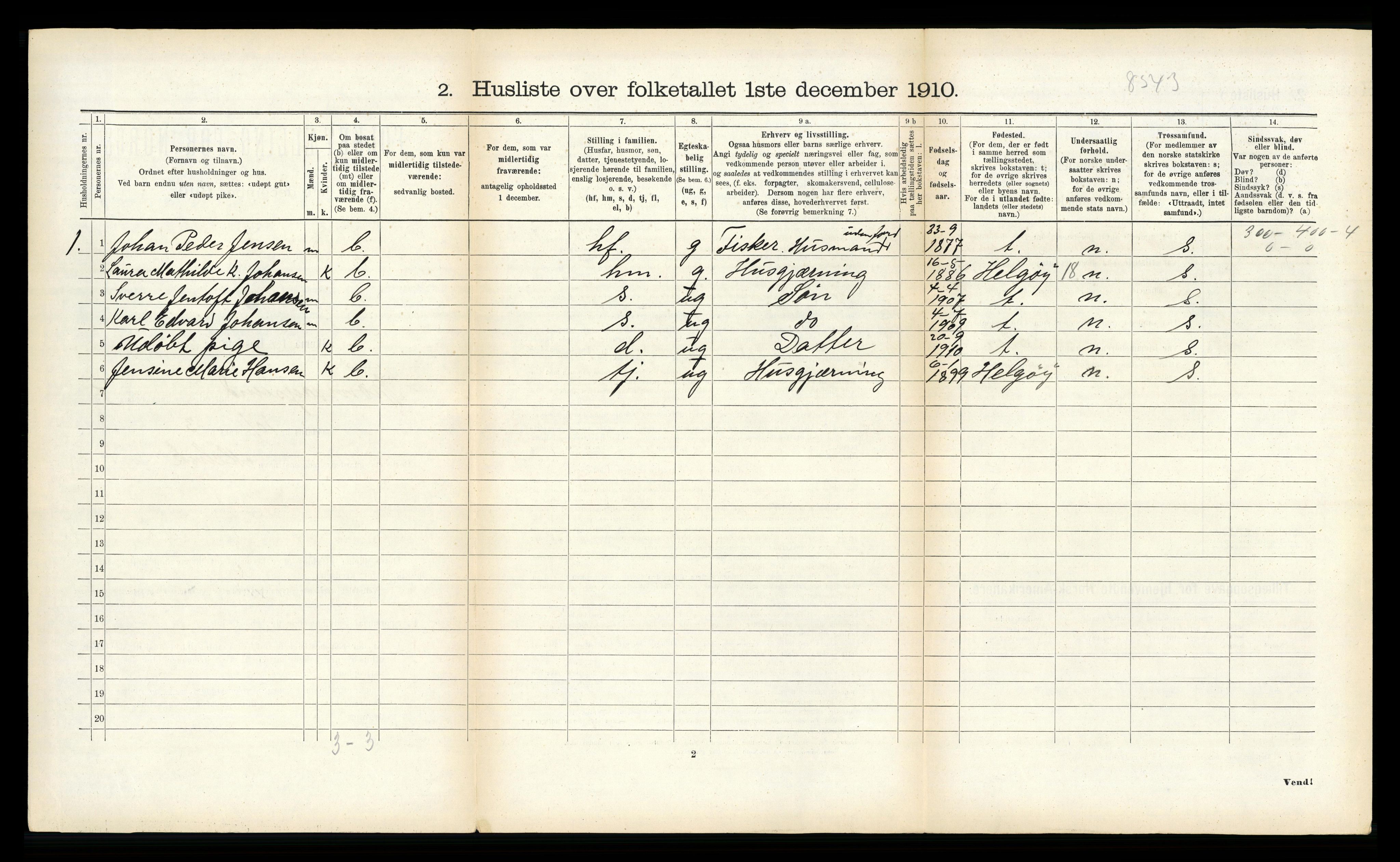 RA, 1910 census for Tromsøysund, 1910, p. 1404