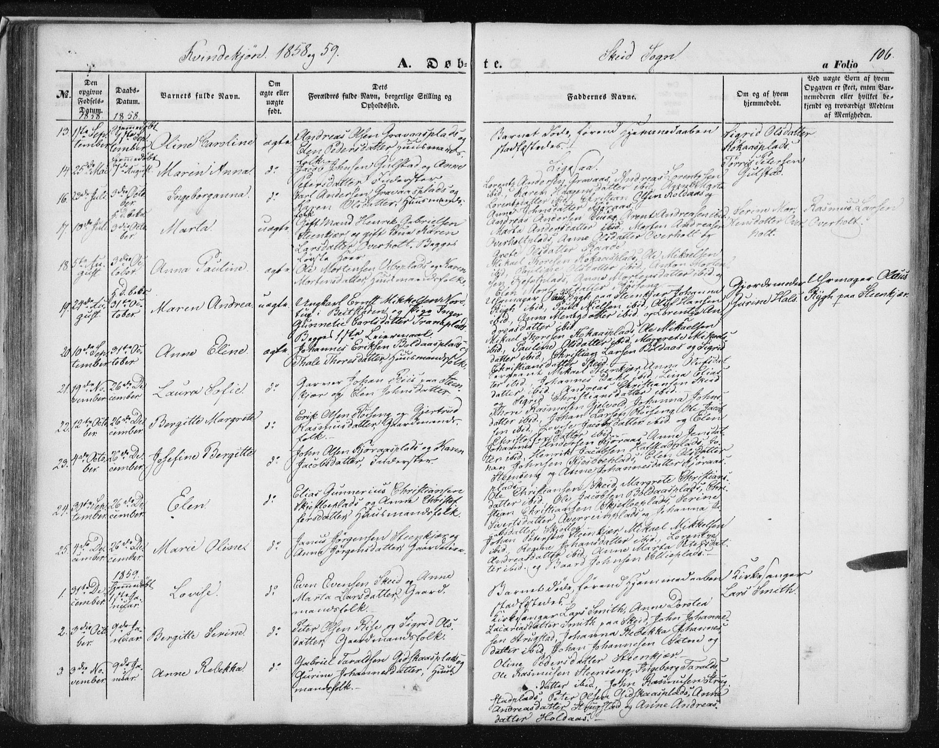 Ministerialprotokoller, klokkerbøker og fødselsregistre - Nord-Trøndelag, SAT/A-1458/735/L0342: Parish register (official) no. 735A07 /2, 1849-1862, p. 106