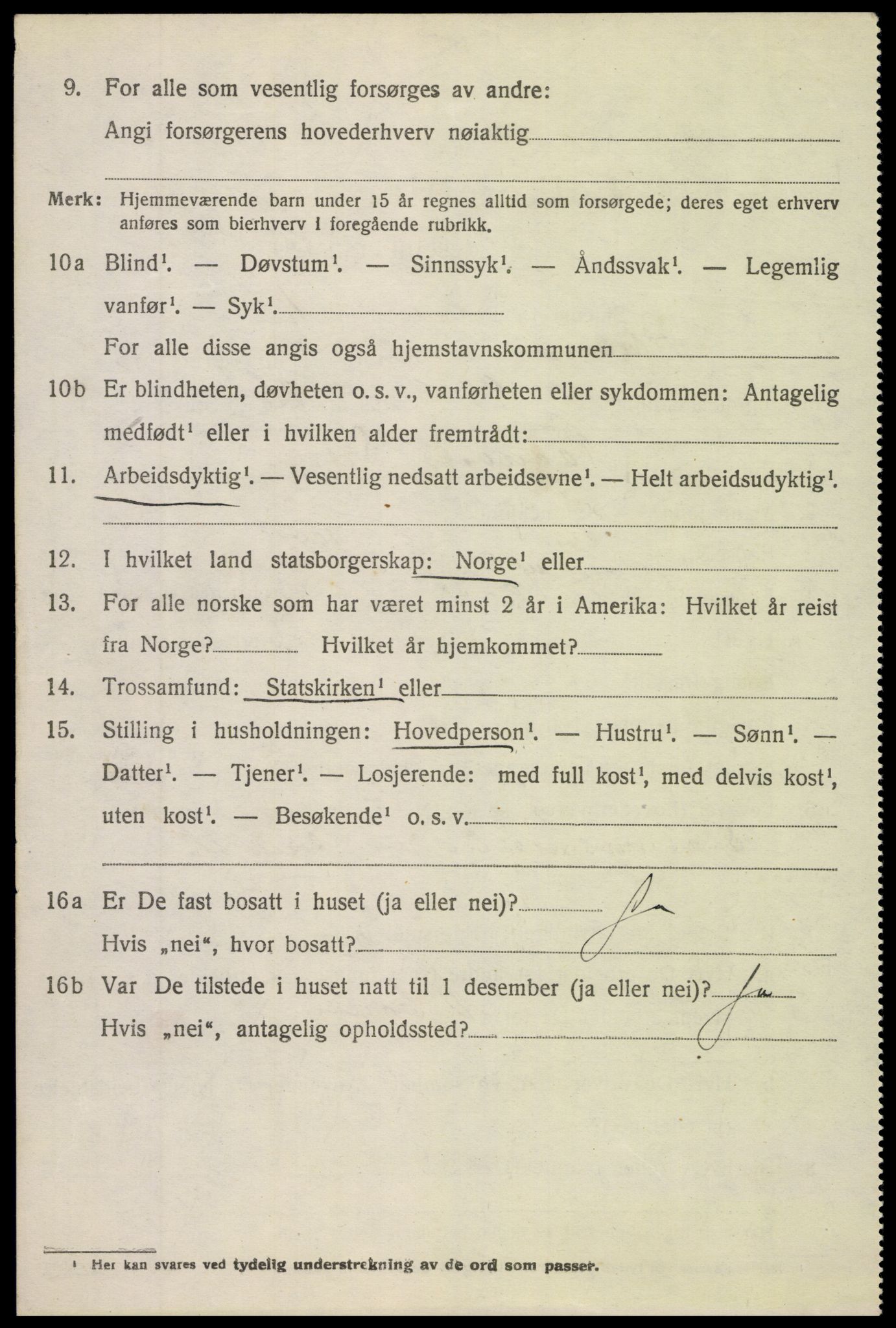 SAH, 1920 census for Fluberg, 1920, p. 1961